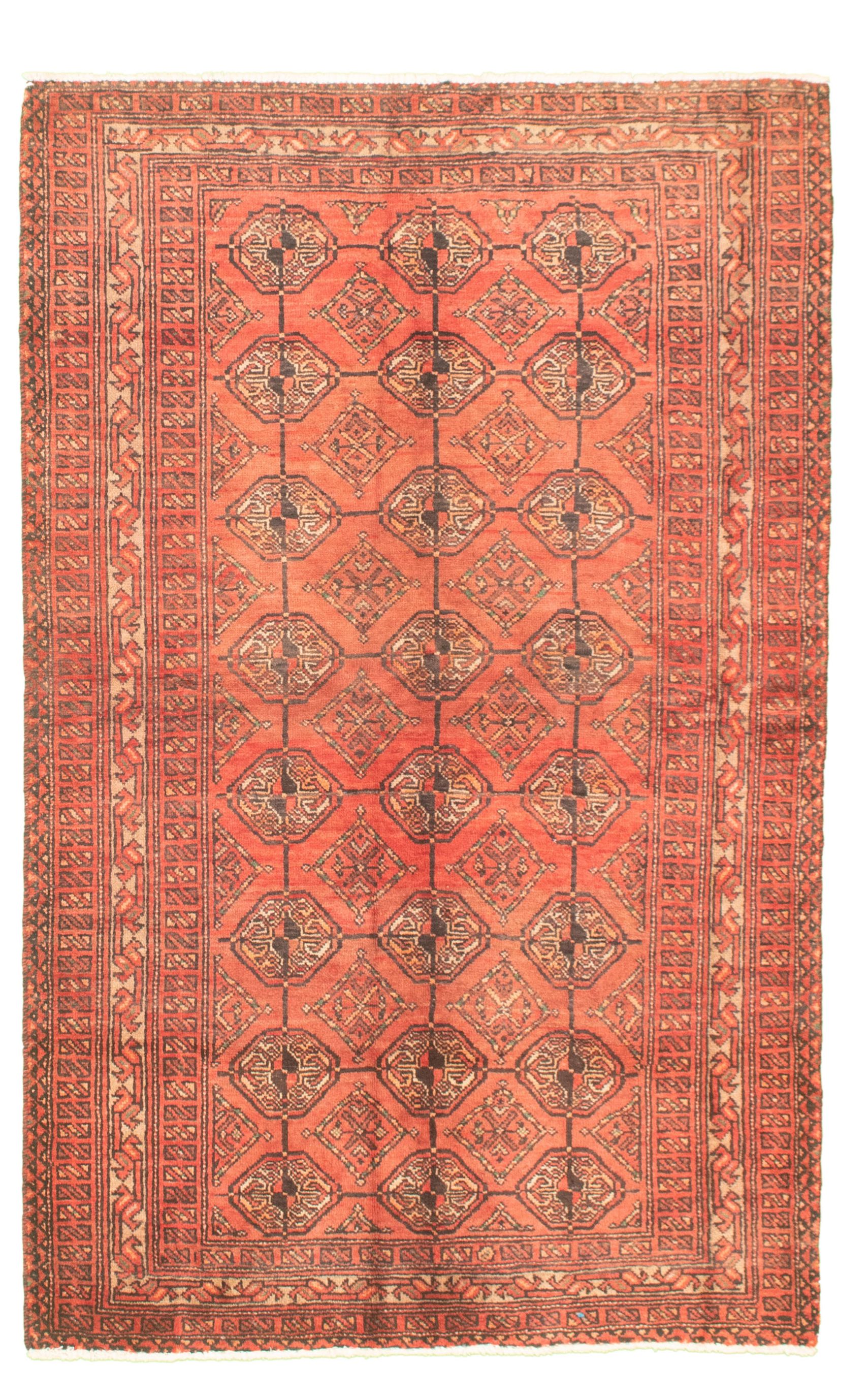Hand-knotted Shiravan Bokhara Dark Copper Wool Rug 3'11" x 6'3" Size: 3'11" x 6'3"  