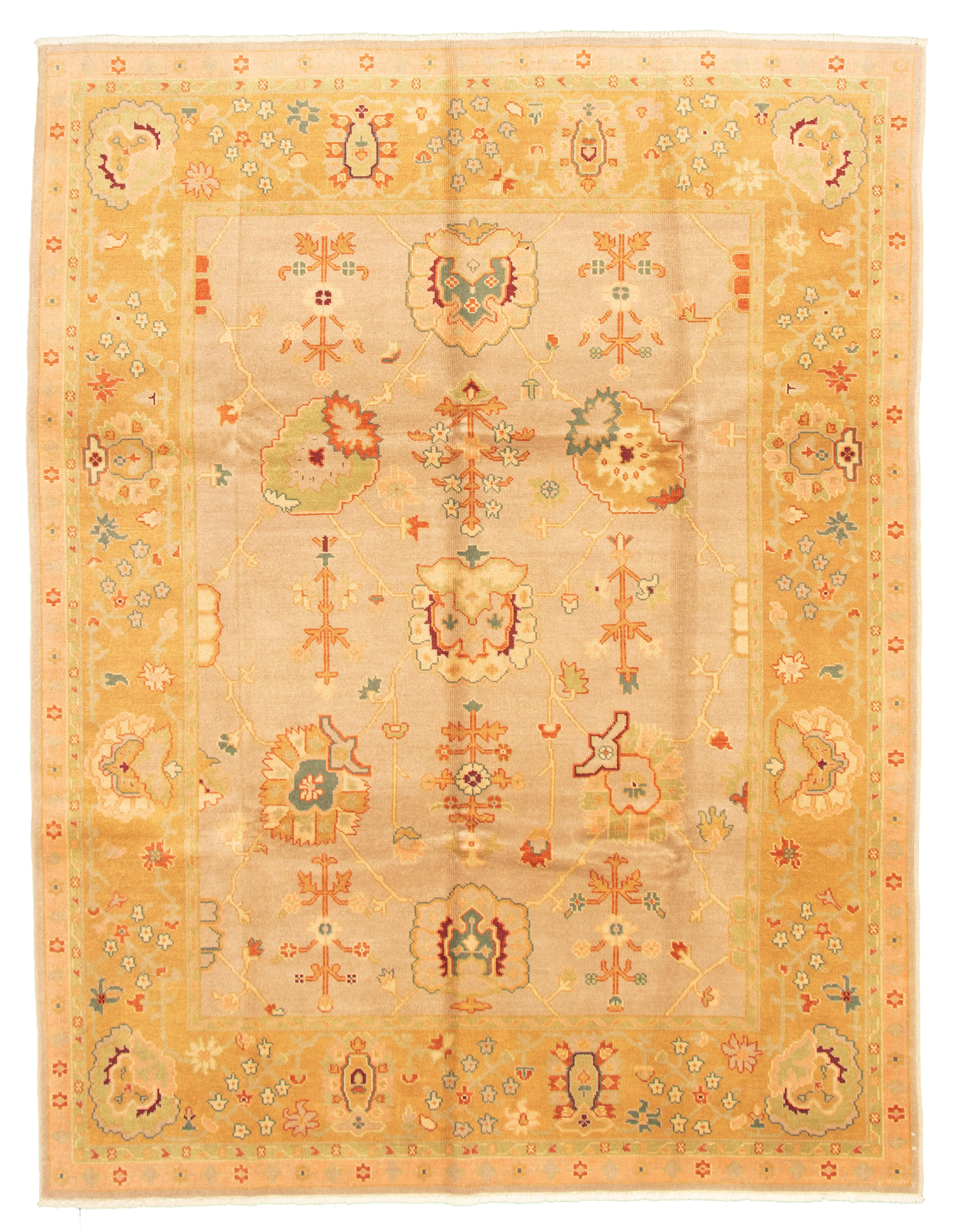Hand-knotted Finest Agra Jaipur Tan Wool Rug 8'0" x 10'6" Size: 8'0" x 10'6"  