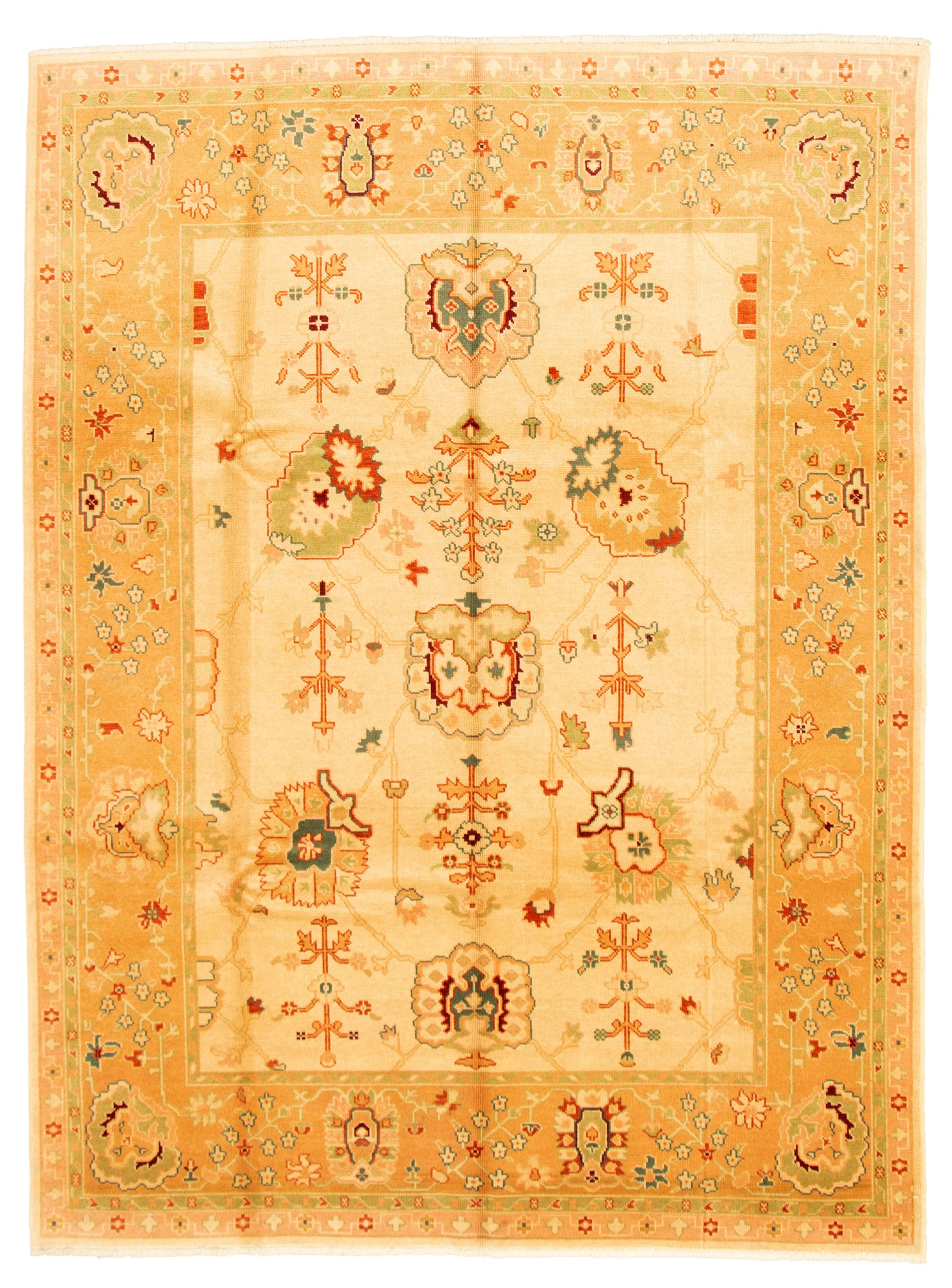 Hand-knotted Finest Agra Jaipur Ivory Wool Rug 8'0" x 10'5" Size: 8'0" x 10'5"  