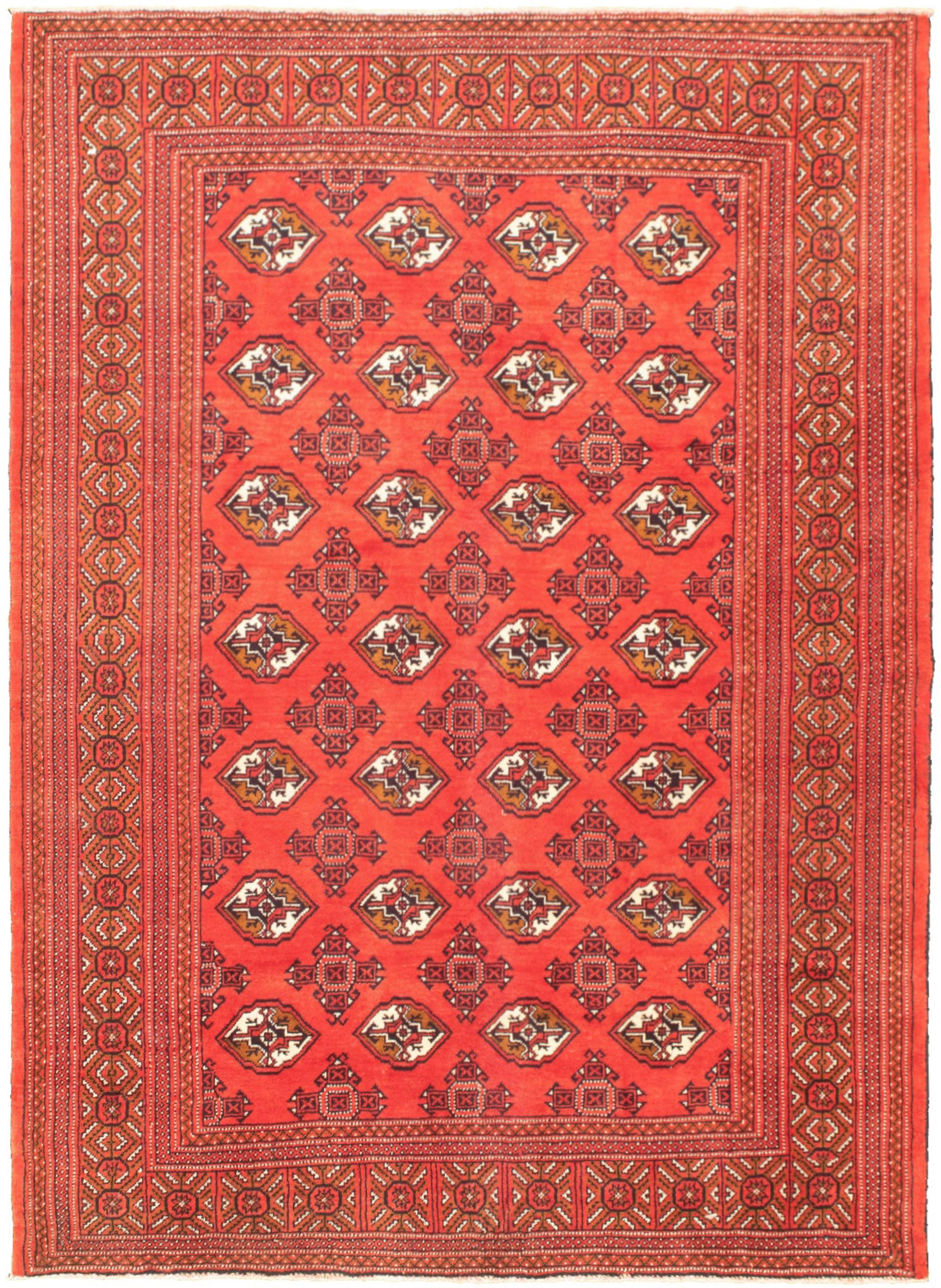 Hand-knotted Shiravan Bokhara Red Wool Rug 6'4" x 8'8" Size: 6'4" x 8'8"  