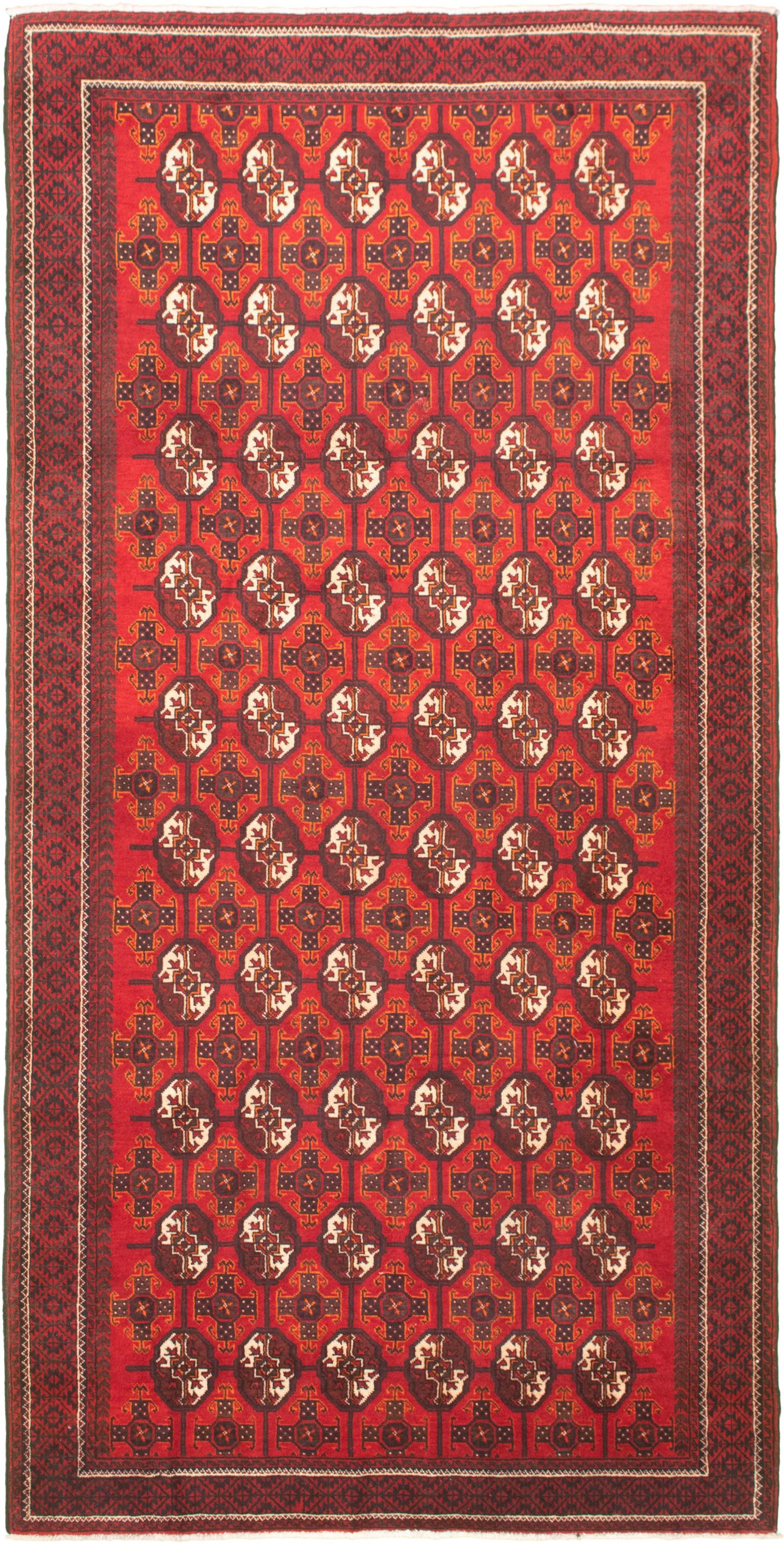 Hand-knotted Shiravan Bokhara Red Wool Rug 4'11" x 10'0" Size: 4'11" x 10'0"  