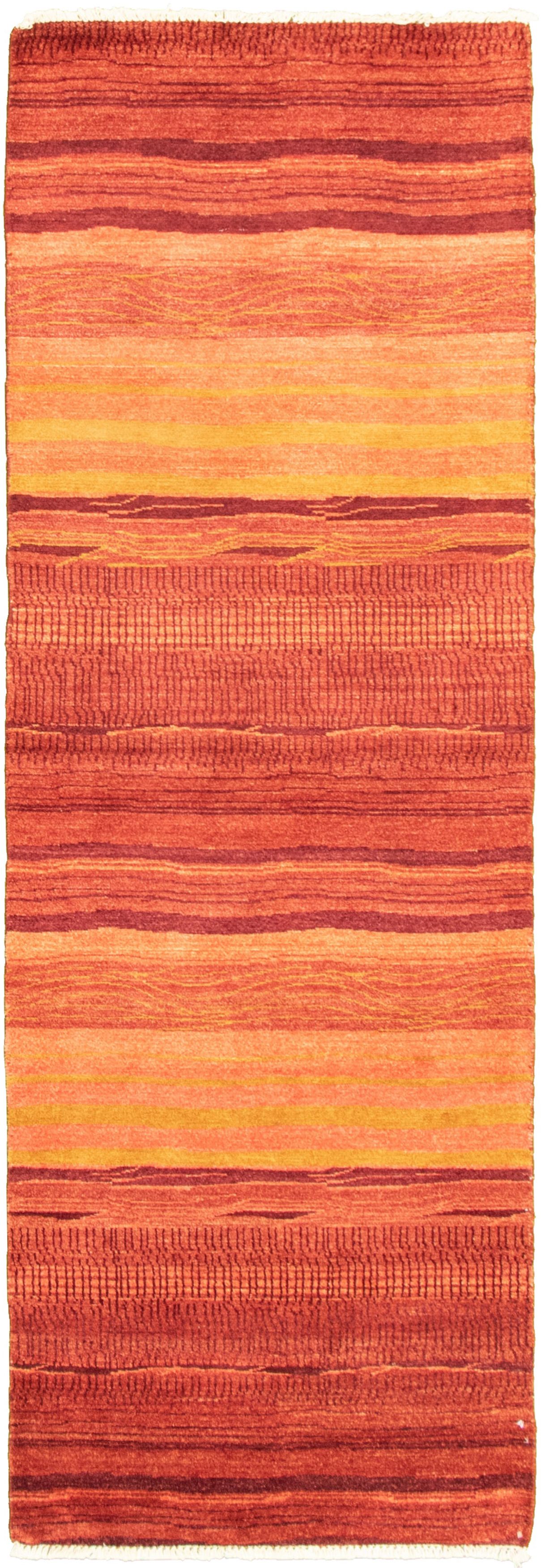 Hand-knotted Peshawar Ziegler Copper Wool Rug 2'6" x 7'10" Size: 2'6" x 7'10"  