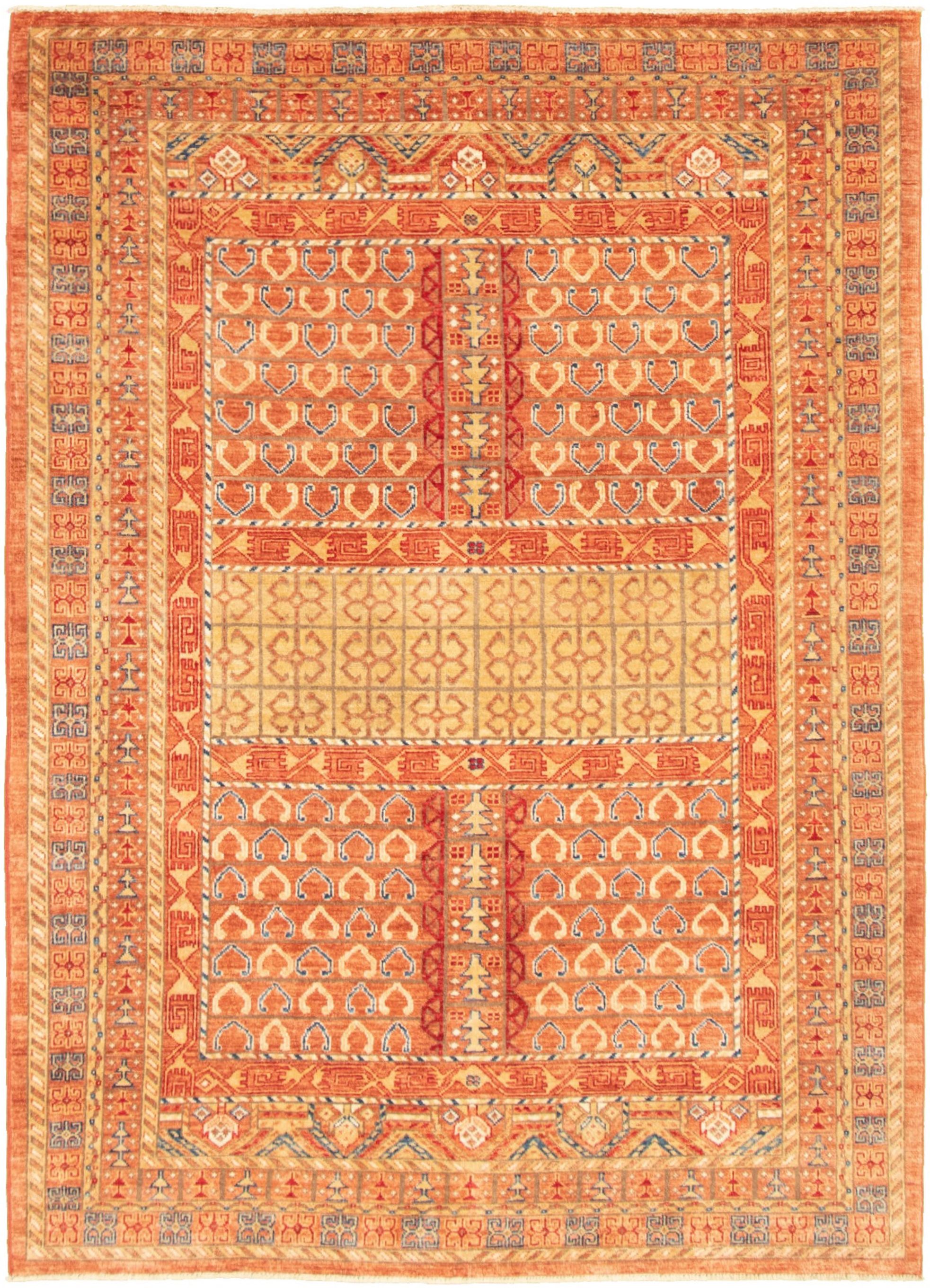 Hand-knotted Aryana Dark Copper  Rug 5'7" x 7'9" Size: 5'7" x 7'9"  