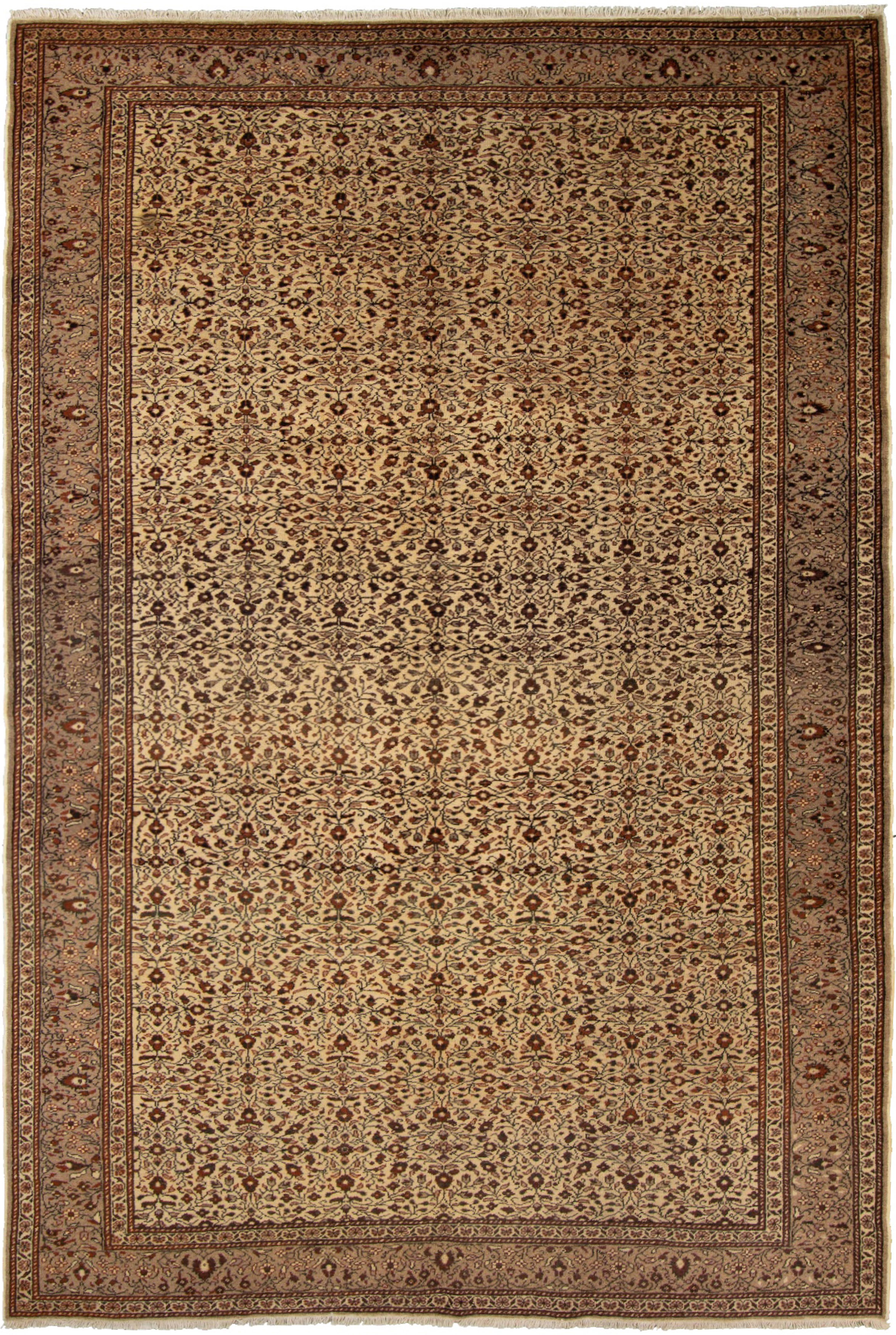 Hand-knotted Keisari Vintage Ivory  Rug 6'6" x 9'10" Size: 6'6" x 9'10"  