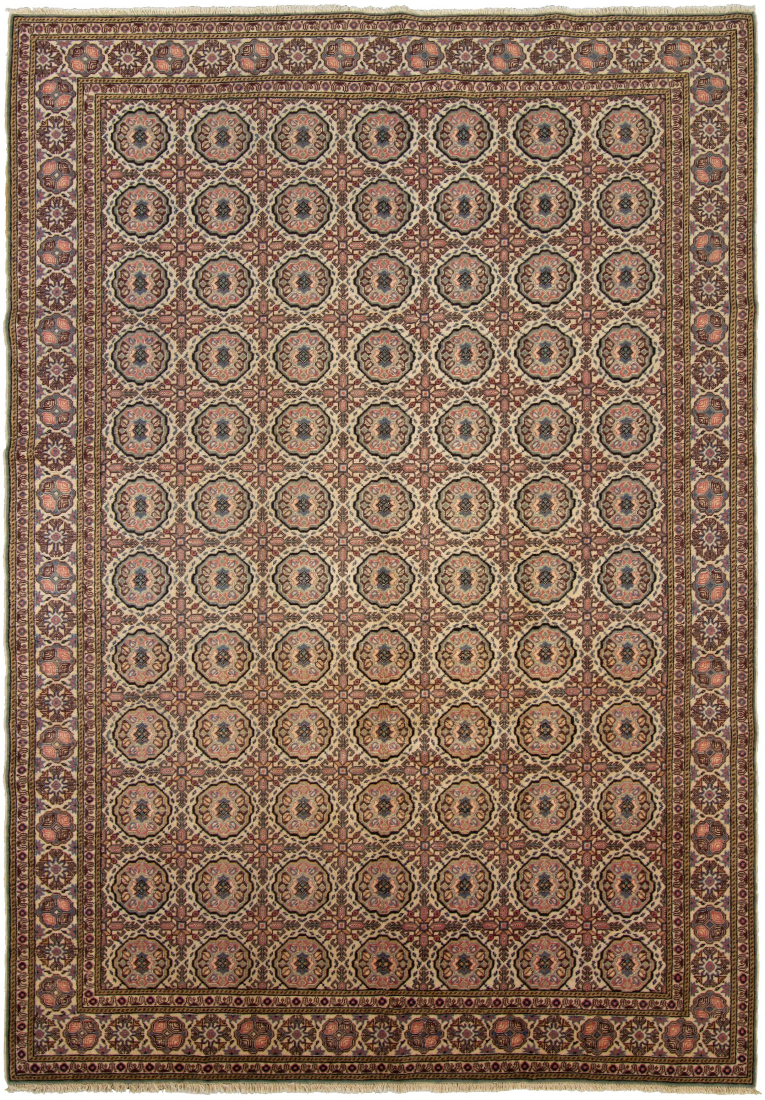 Hand-knotted Keisari Vintage Ivory  Rug 6'7" x 9'7" Size: 6'7" x 9'7"  