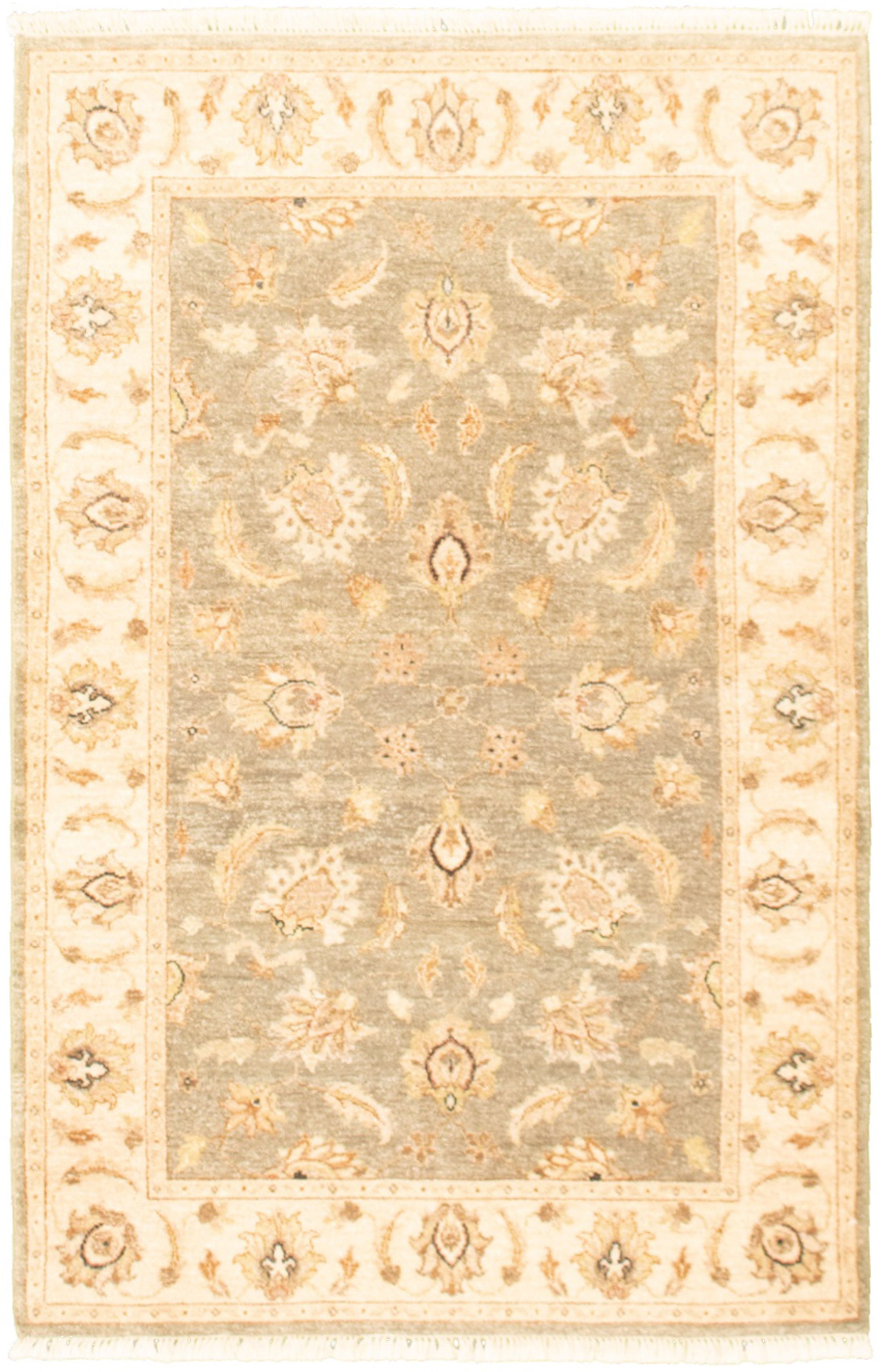 Hand-knotted Chobi Finest Teal Wool Rug 4'0" x 6'1" Size: 4'0" x 6'1"  