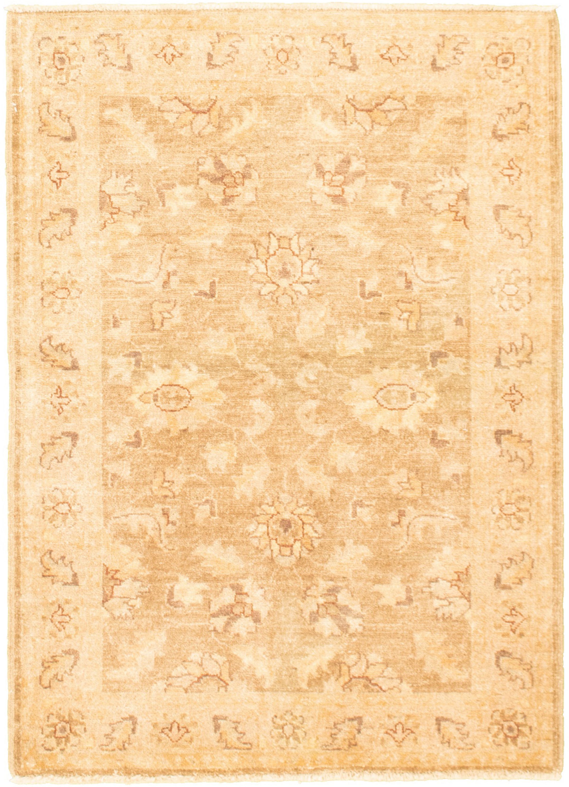 Hand-knotted Chobi Finest Olive Wool Rug 3'4" x 4'10" Size: 3'4" x 4'10"  