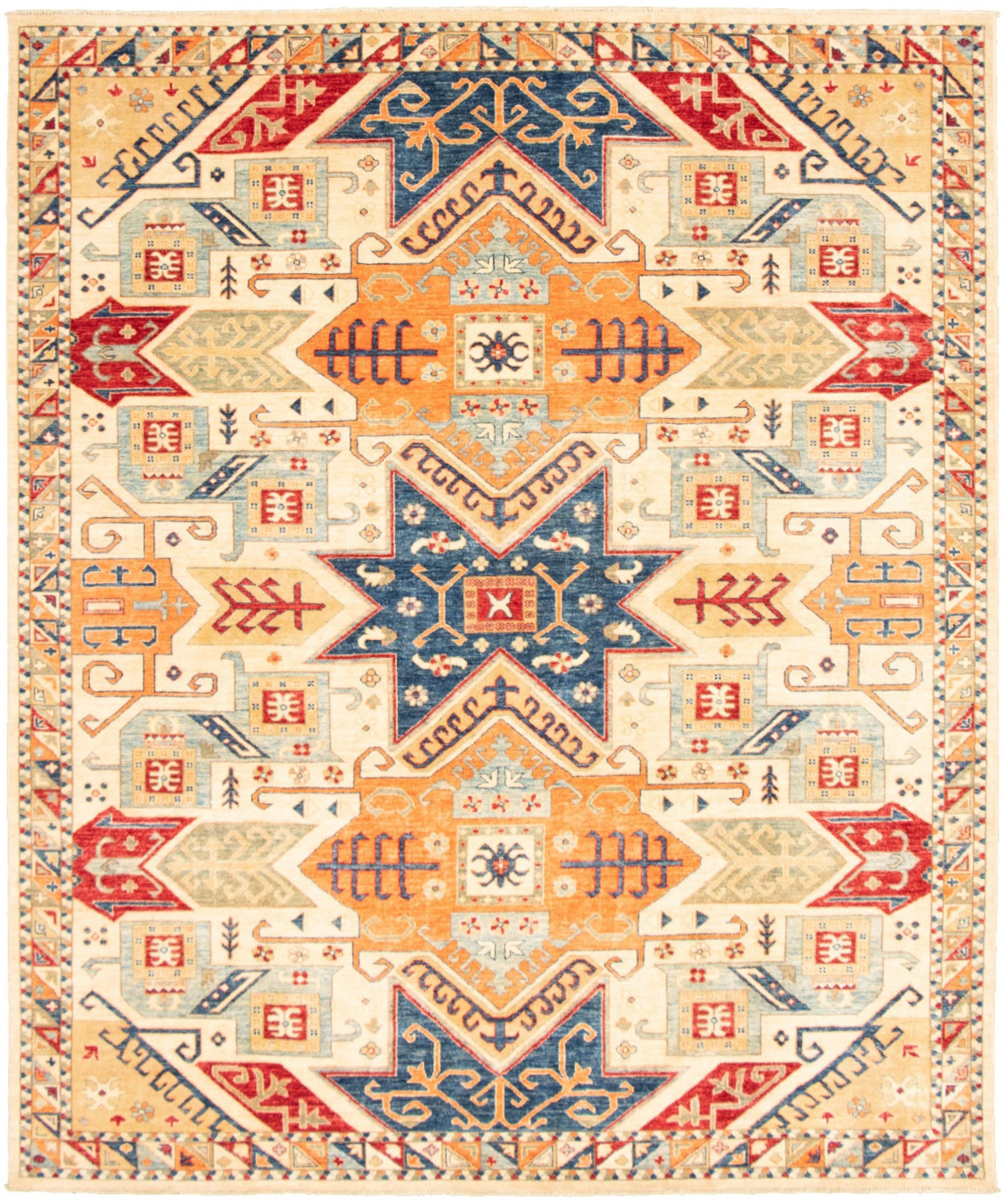 Hand-knotted Aryana Ivory  Rug 8'0" x 9'10" Size: 8'0" x 9'11"  