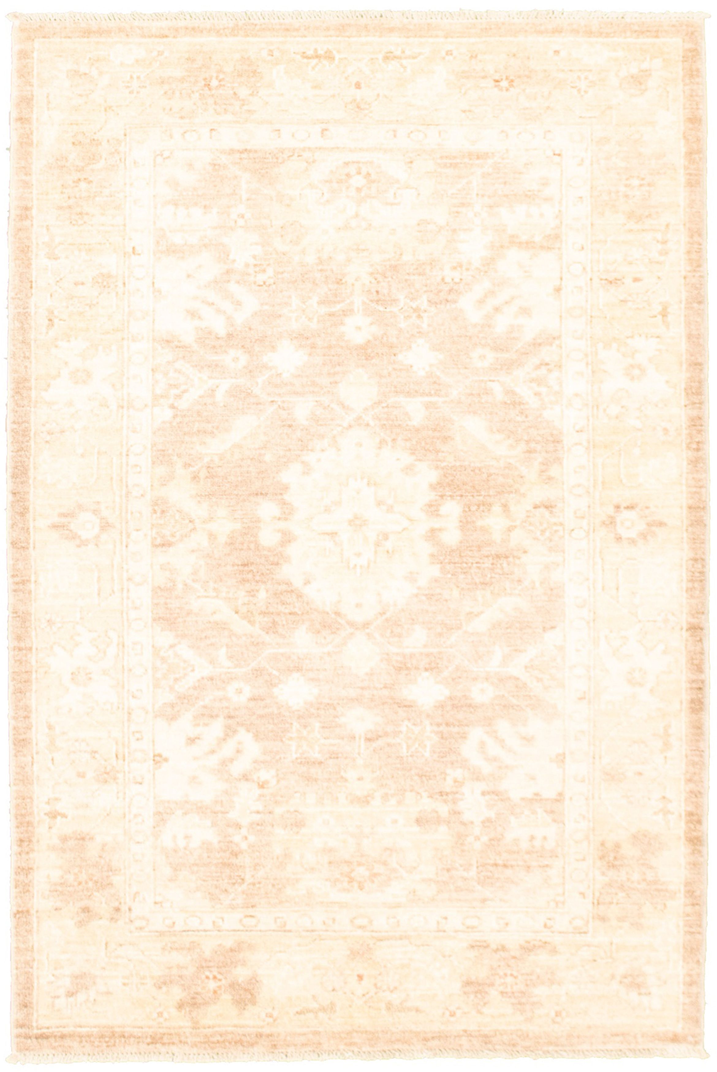 Hand-knotted Chobi Finest Cream Wool Rug 3'3" x 5'0" Size: 3'3" x 5'0"  