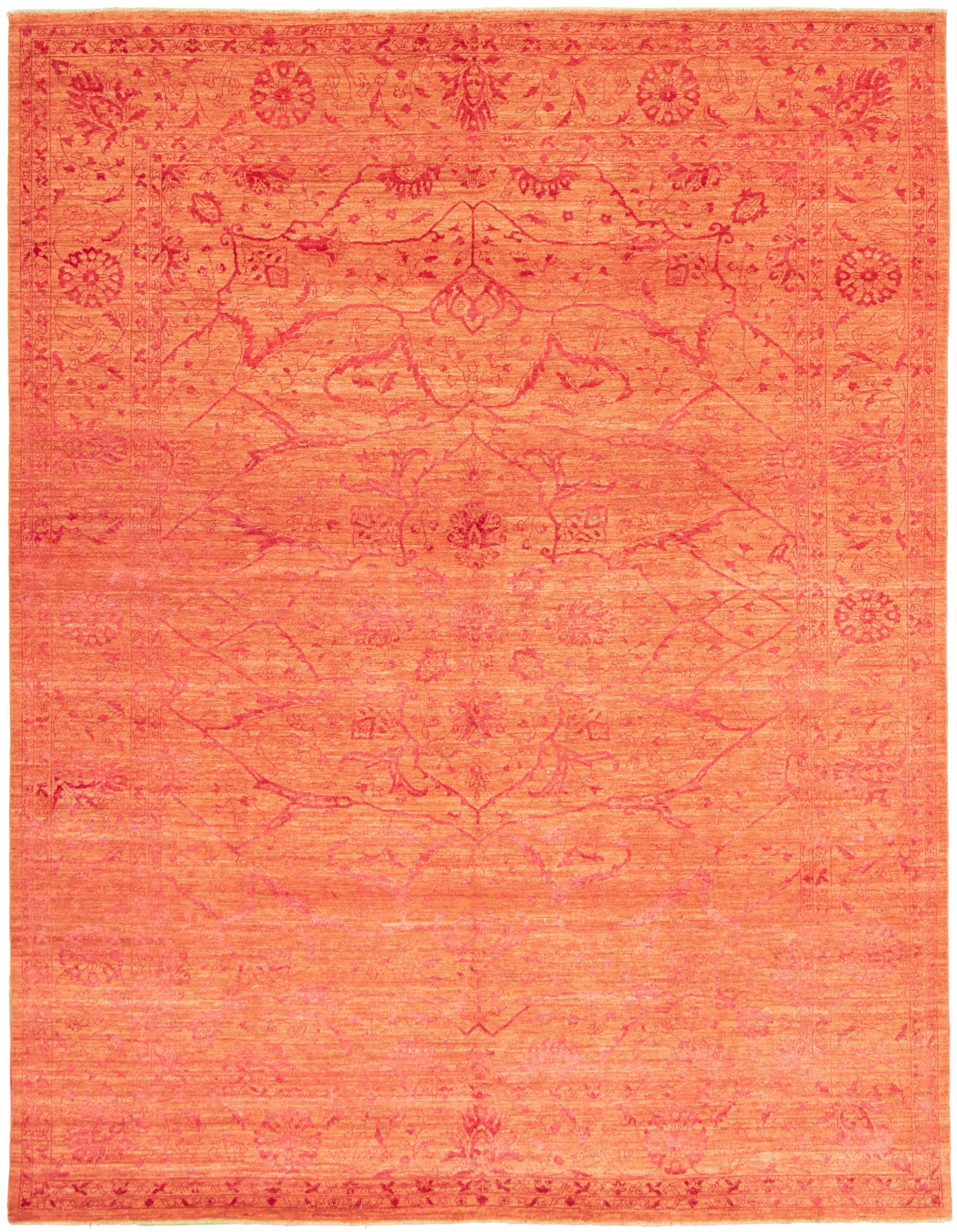 Hand-knotted Signature Collection Copper  Rug 9'0" x 11'9" Size: 9'0" x 11'9"  