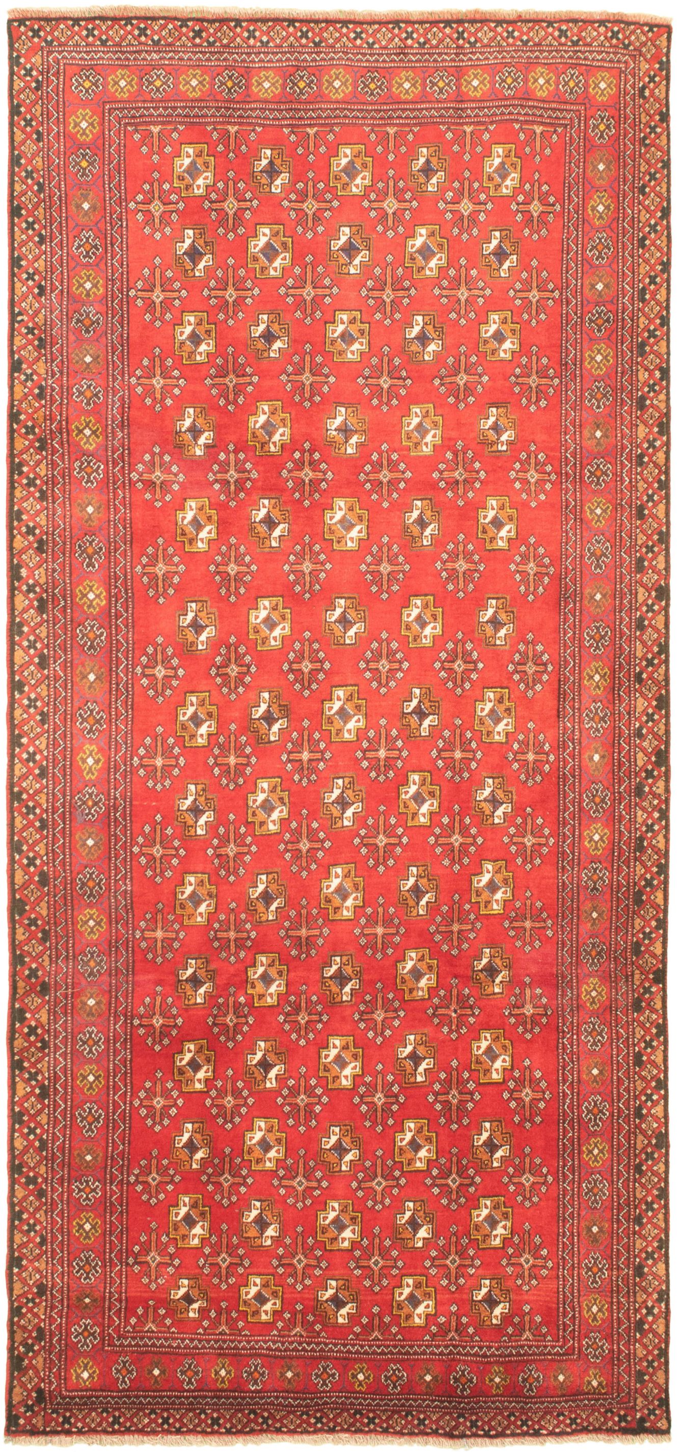 Hand-knotted Shiravan Bokhara Red Wool Rug 4'3" x 9'7" Size: 4'3" x 9'7"  
