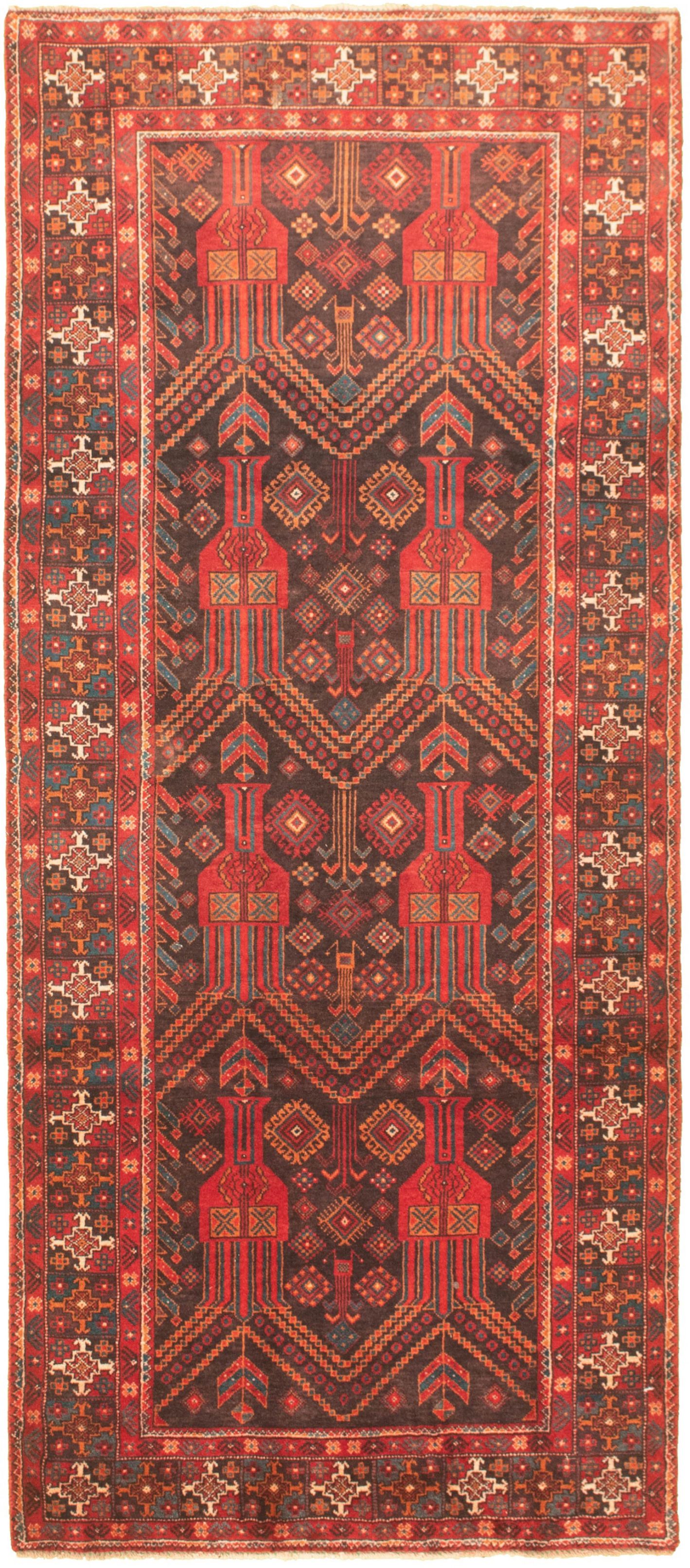 Hand-knotted Authentic Turkish Red Wool Rug 3'10" x 9'4" Size: 3'10" x 9'4"  