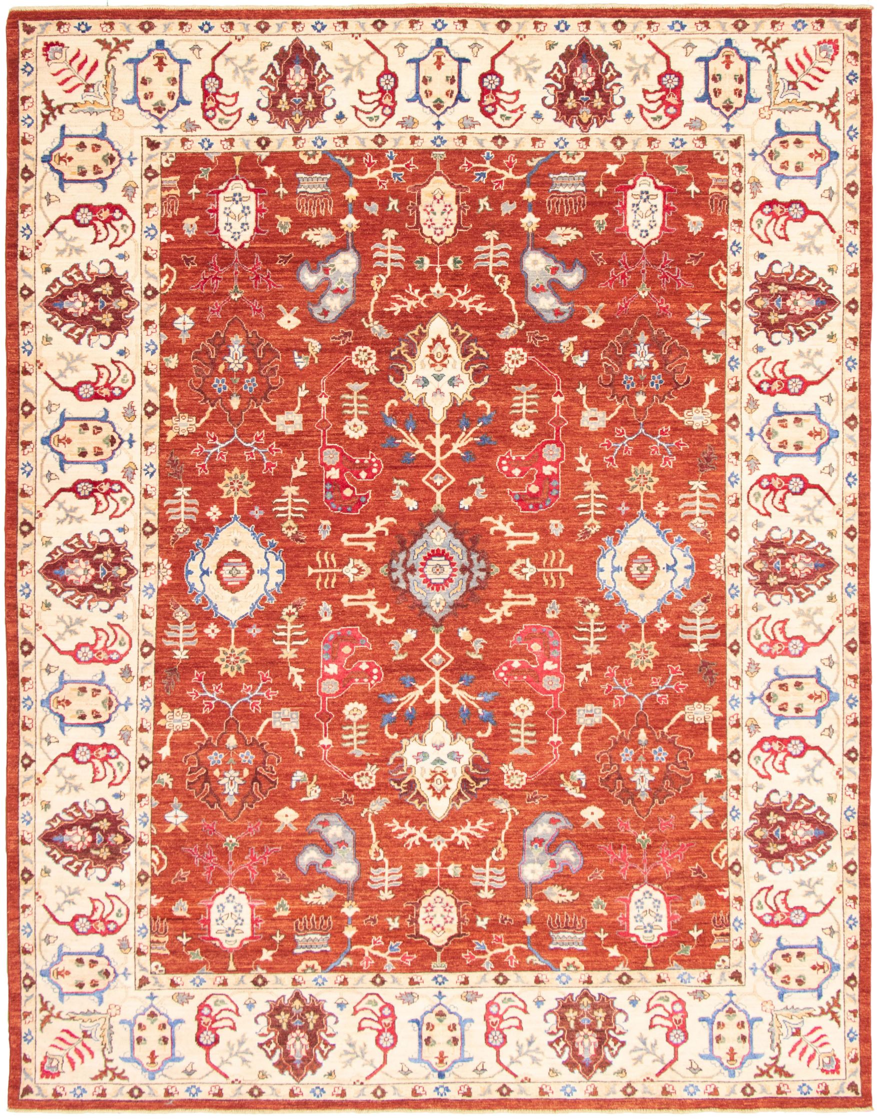 Hand-knotted Pako Persian 18/20 Dark Copper  Rug 9'0" x 11'9" Size: 9'0" x 11'9"  