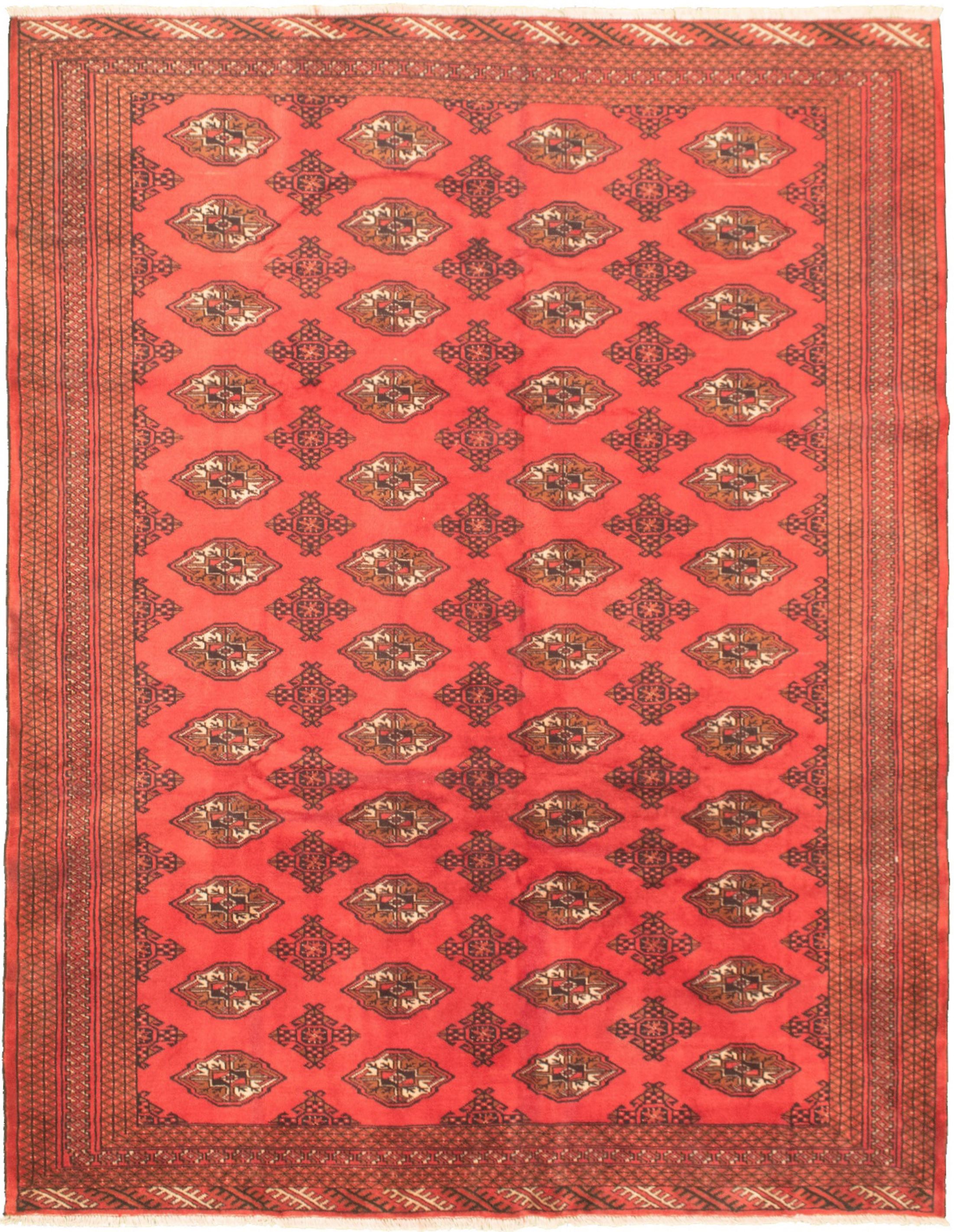 Hand-knotted Shiravan Bokhara Dark Copper Wool Rug 6'11" x 8'10" Size: 6'11" x 8'10"  