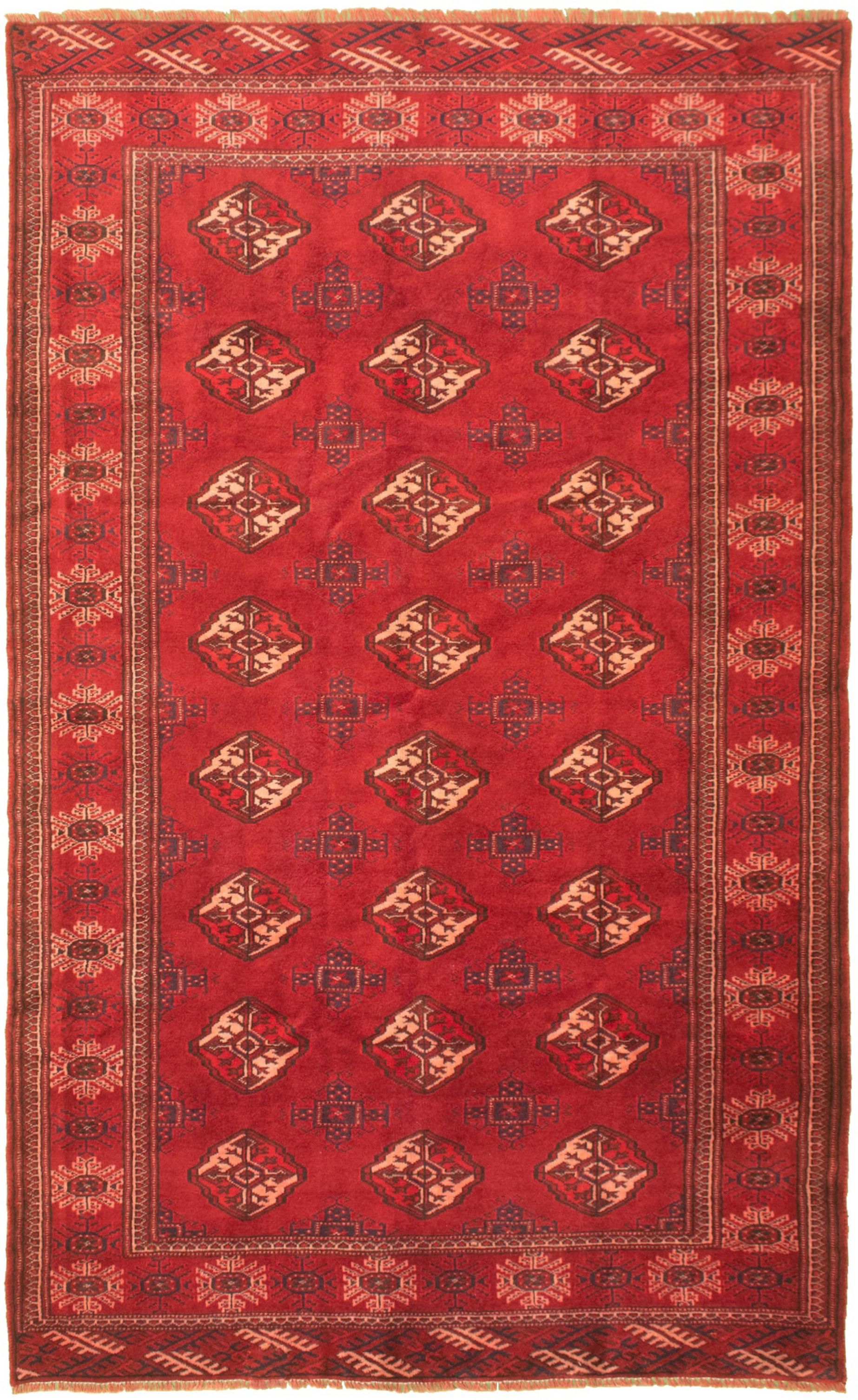 Hand-knotted Shiravan Bokhara Red Wool Rug 5'1" x 8'6" Size: 5'1" x 8'6"  