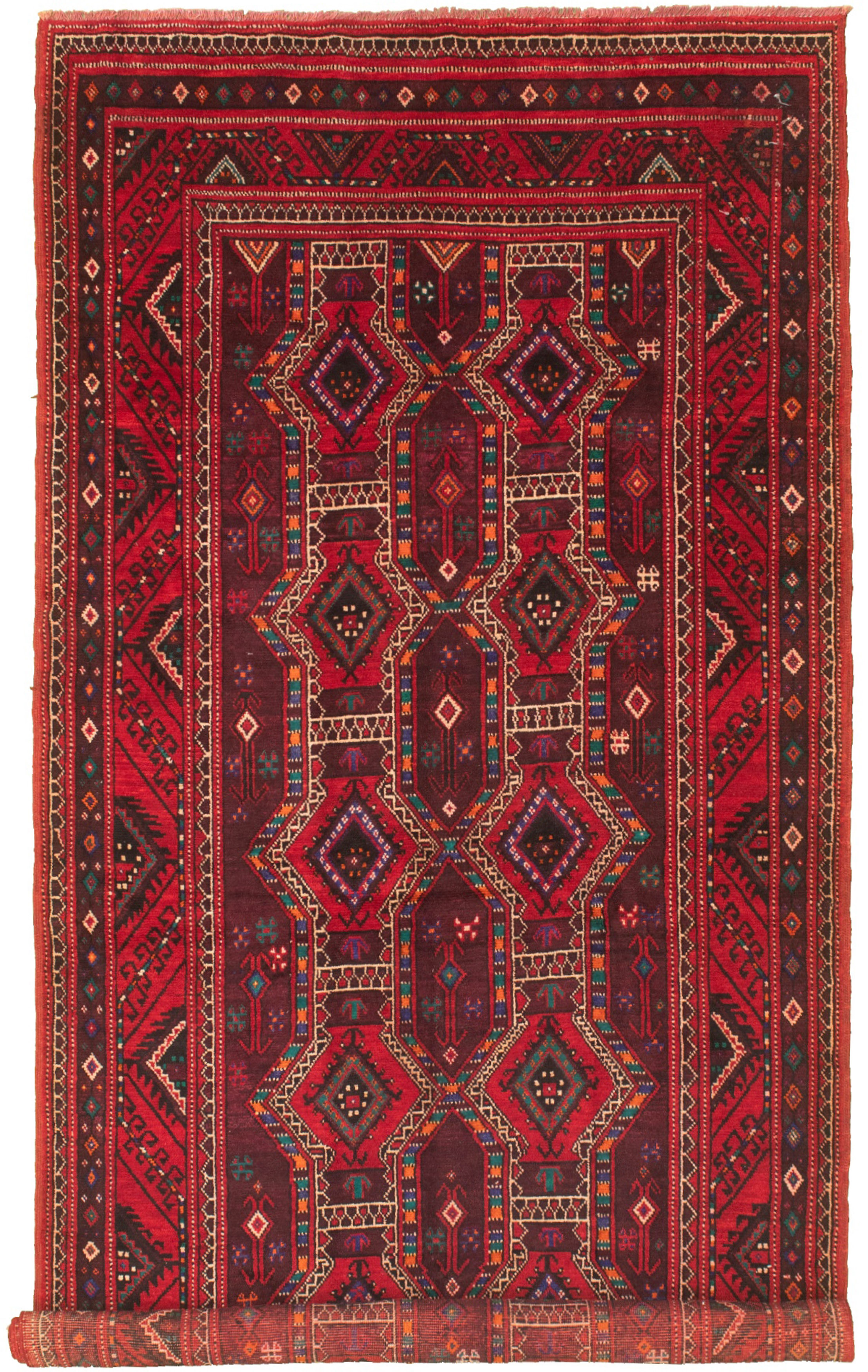 Hand-knotted Authentic Turkish Red Wool Rug 5'4" x 12'3" Size: 5'4" x 12'3"  