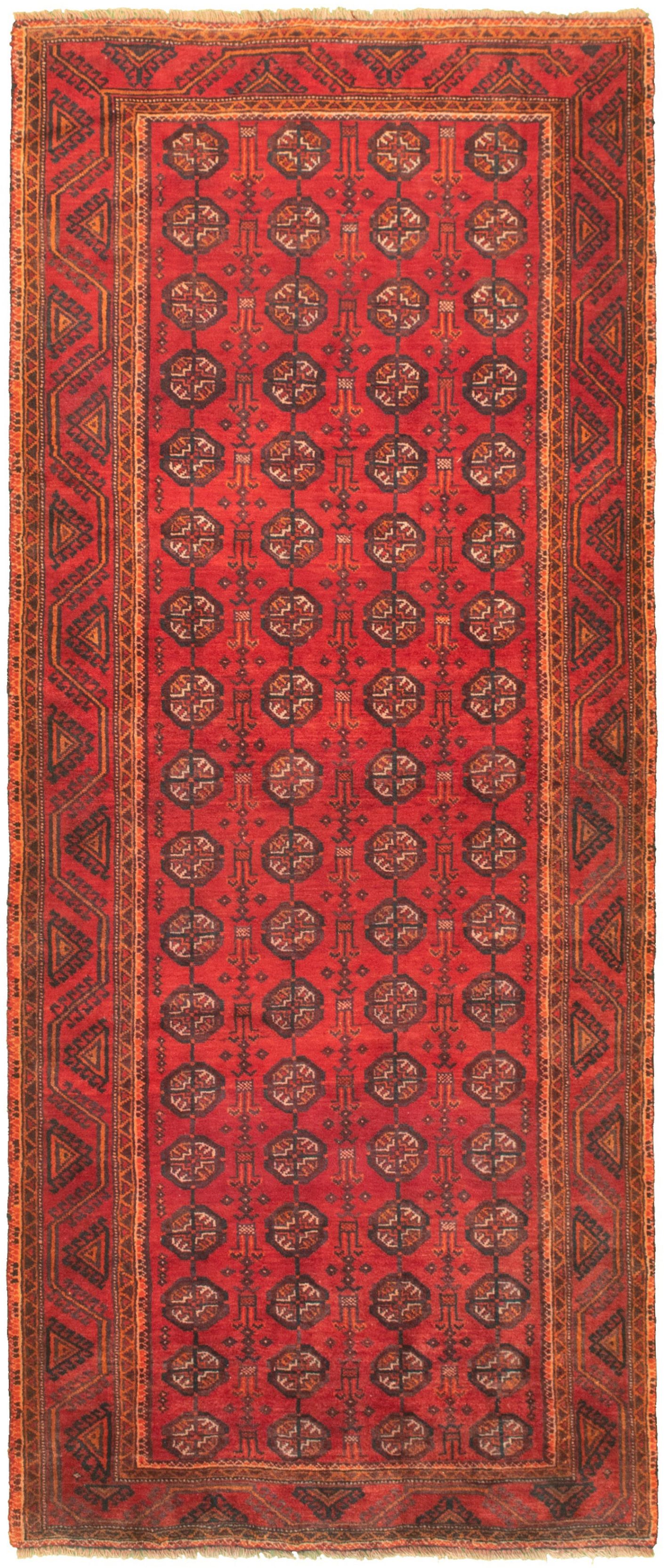 Hand-knotted Shiravan Bokhara Red Wool Rug 3'10" x 9'6" Size: 3'10" x 9'6"  