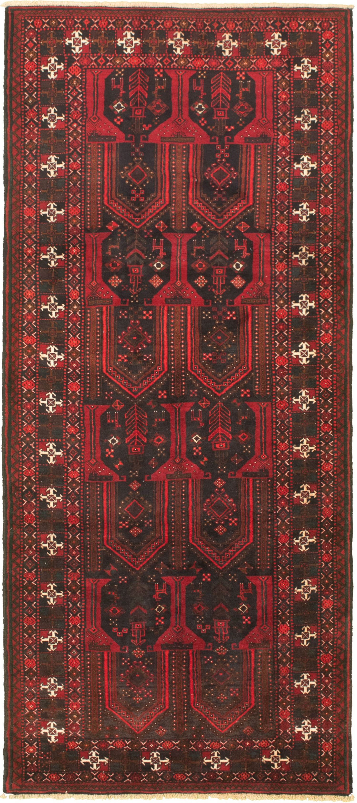 Hand-knotted Authentic Turkish Black Wool Rug 3'11" x 9'8" Size: 3'11" x 9'8"  