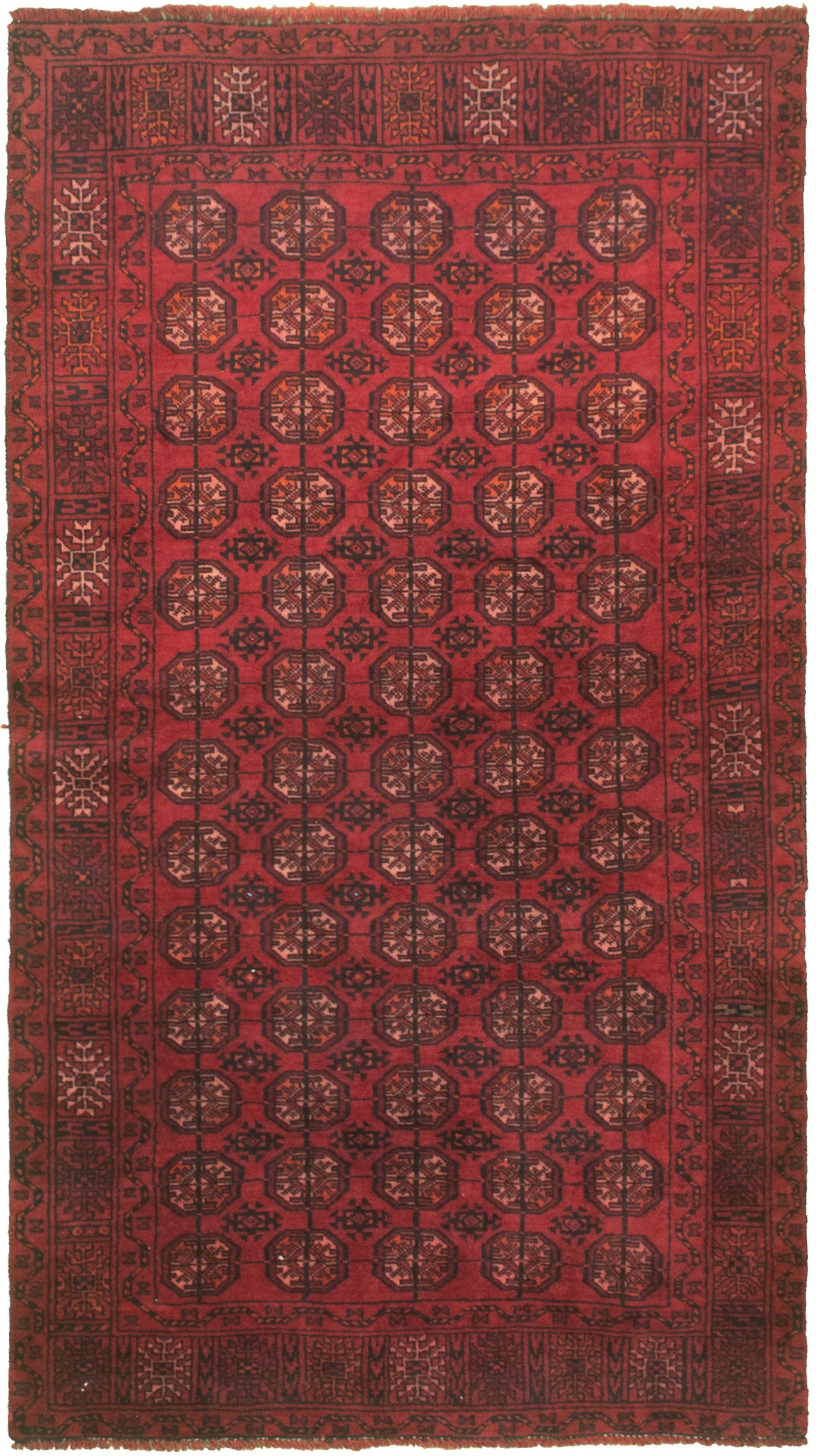 Hand-knotted Shiravan Bokhara Red Wool Rug 3'10" x 7'2" Size: 3'10" x 7'2"  