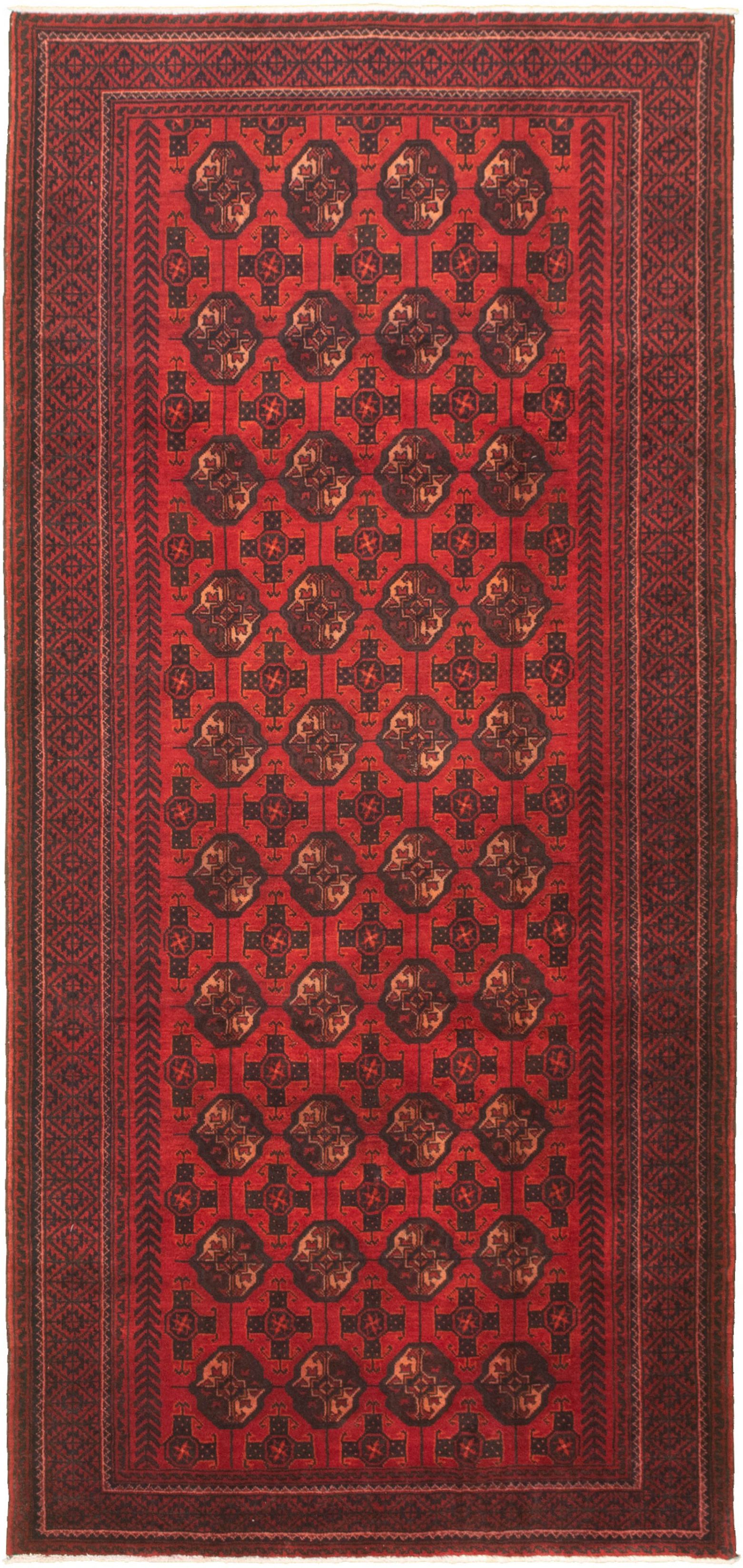 Hand-knotted Shiravan Bokhara Red Wool Rug 4'5" x 9'6" Size: 4'5" x 9'6"  