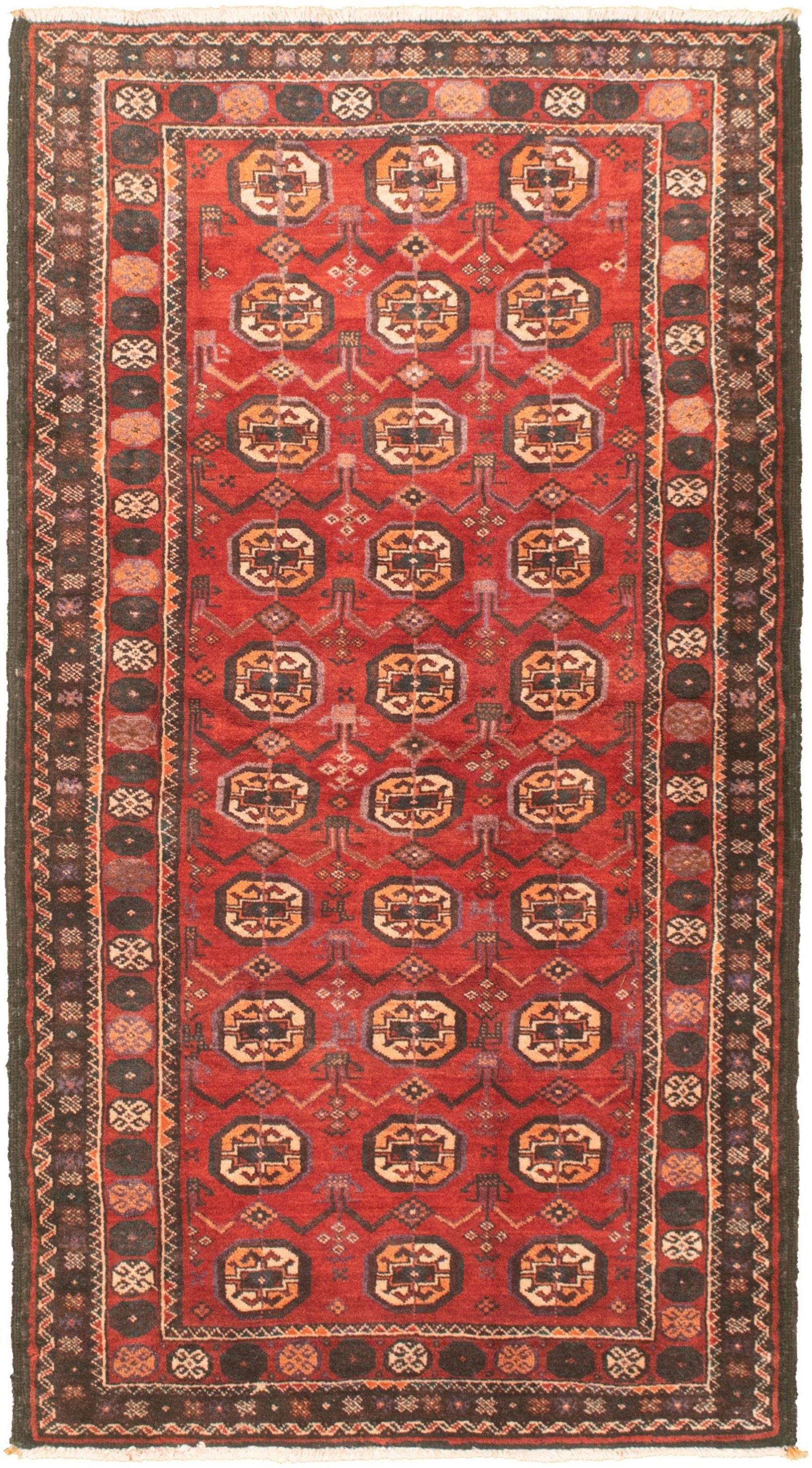 Hand-knotted Authentic Turkish Dark Copper Wool Rug 3'7" x 6'11" Size: 3'7" x 6'11"  