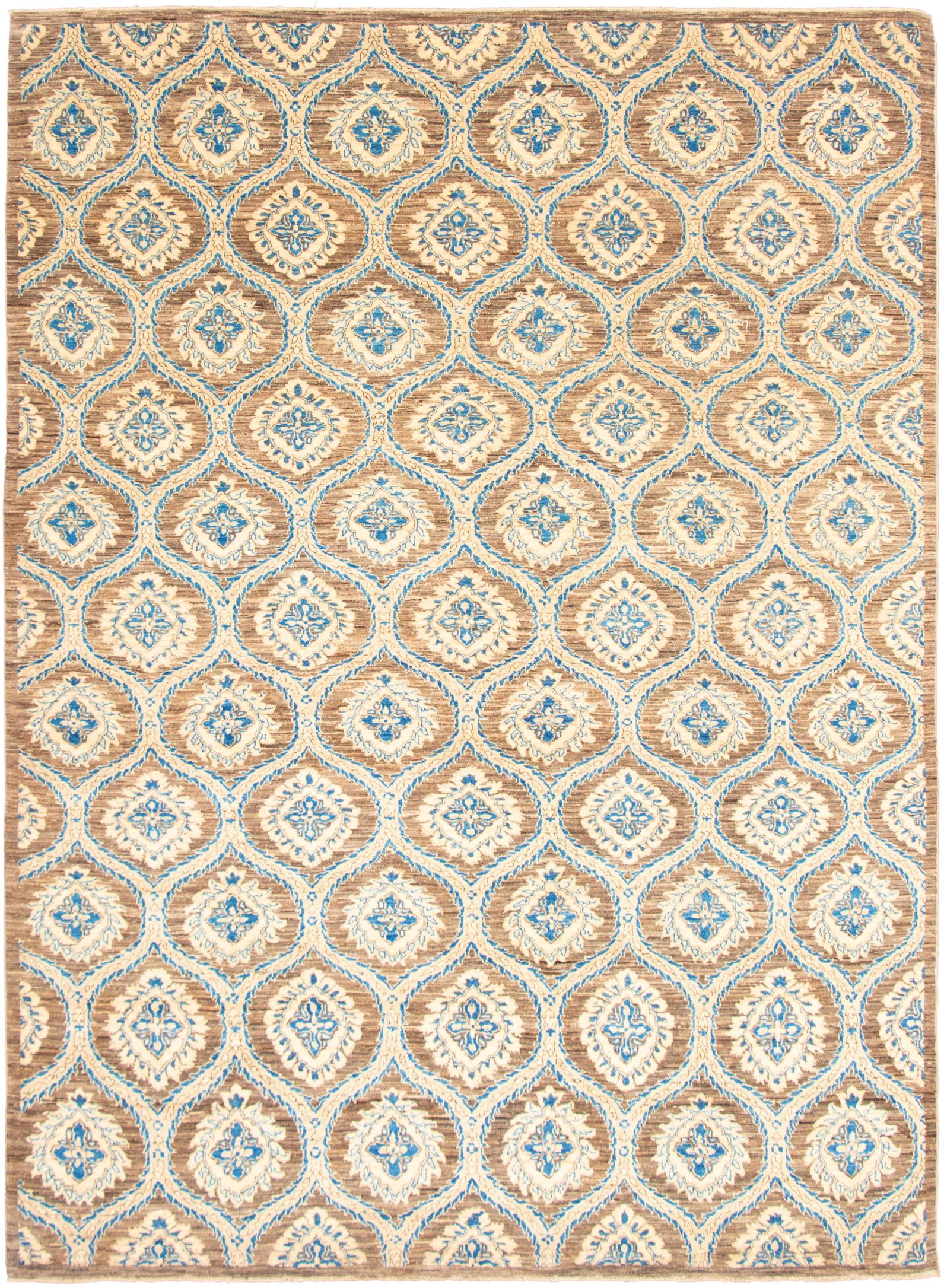 Hand-knotted Signature Collection Brown  Rug 9'4" x 12'8" Size: 9'4" x 12'8"  