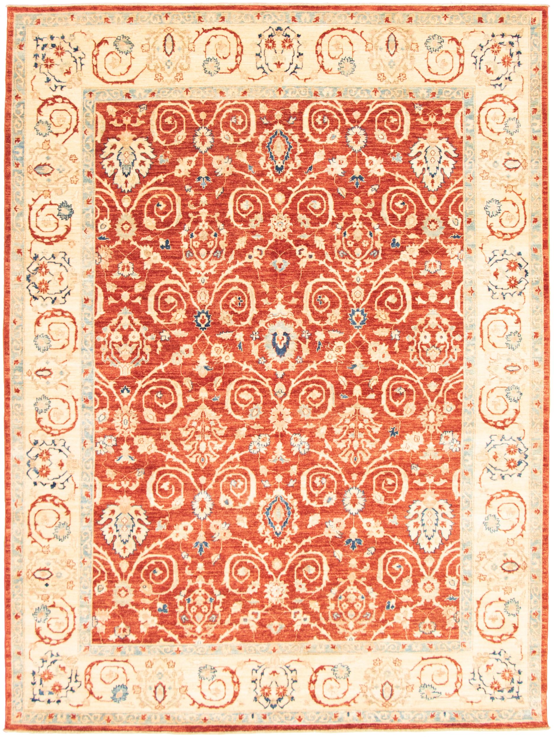 Hand-knotted Pako Persian 18/20 Dark Red  Rug 8'11" x 12'1" Size: 8'11" x 12'1"  