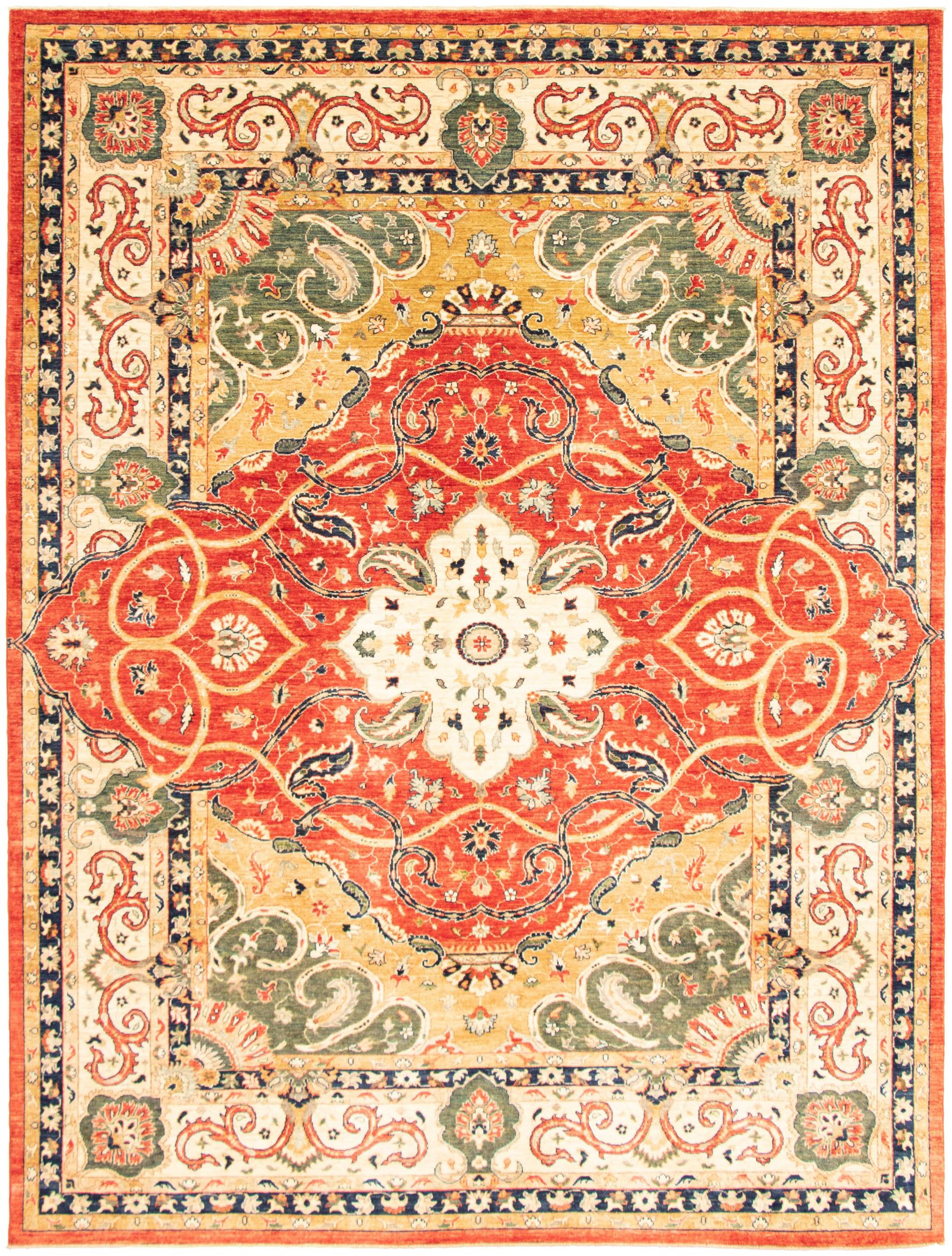 Hand-knotted Pako Persian 18/20 Red  Rug 8'10" x 11'10" Size: 8'10" x 11'10"  