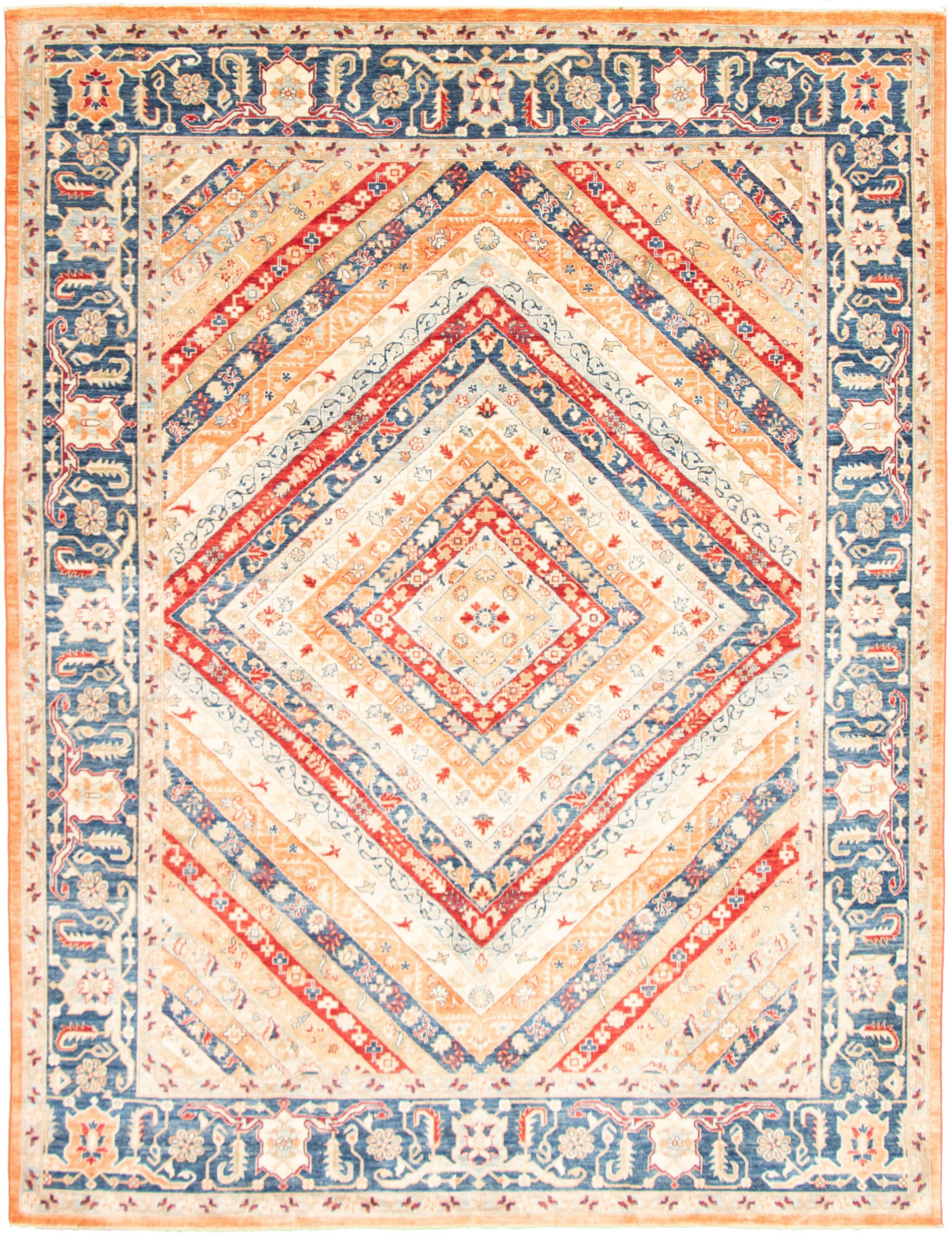 Hand-knotted Aryana Ivory  Rug 9'0" x 11'9" Size: 9'0" x 11'9"  