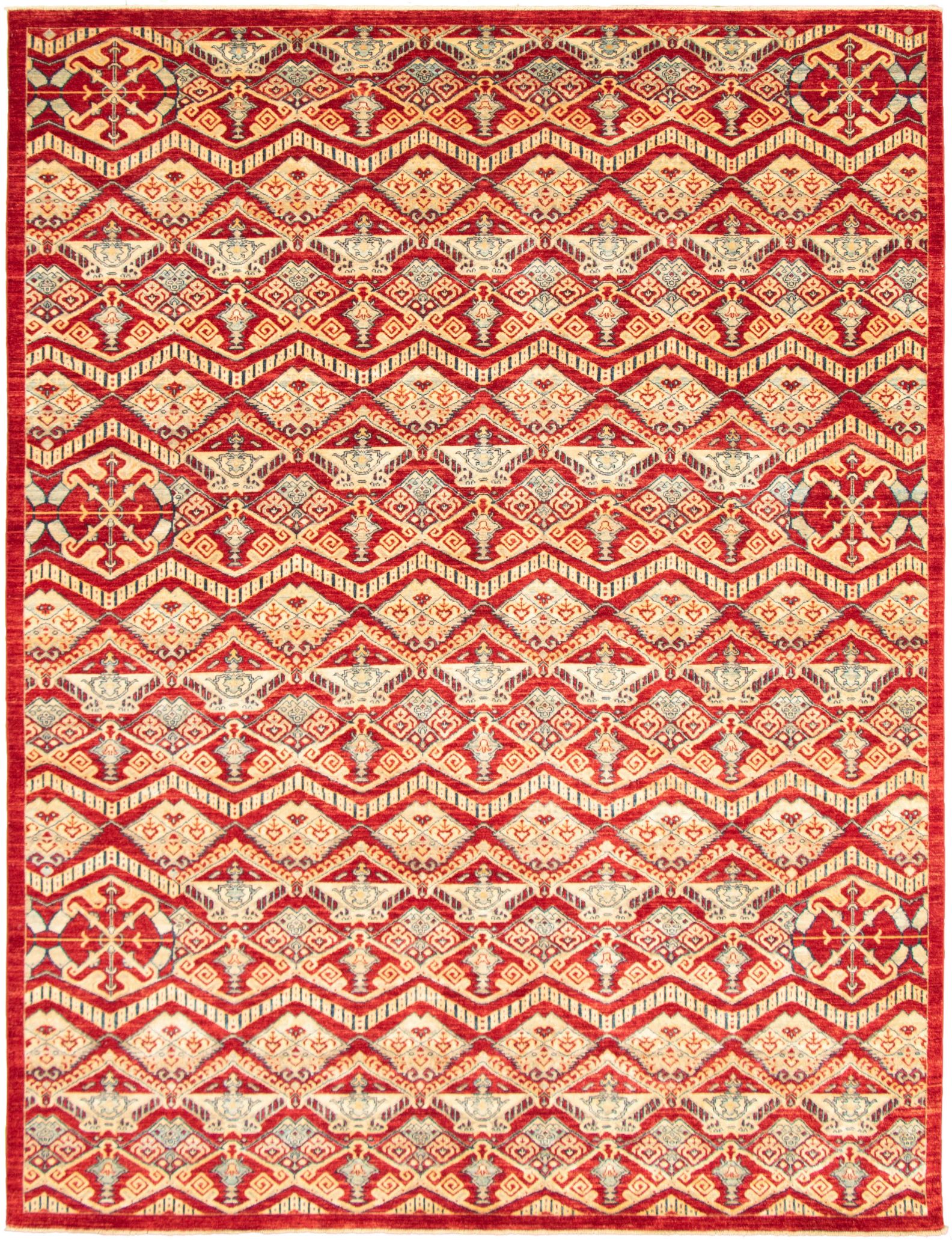 Hand-knotted Aryana Red  Rug 9'0" x 12'0" Size: 9'0" x 12'0"  
