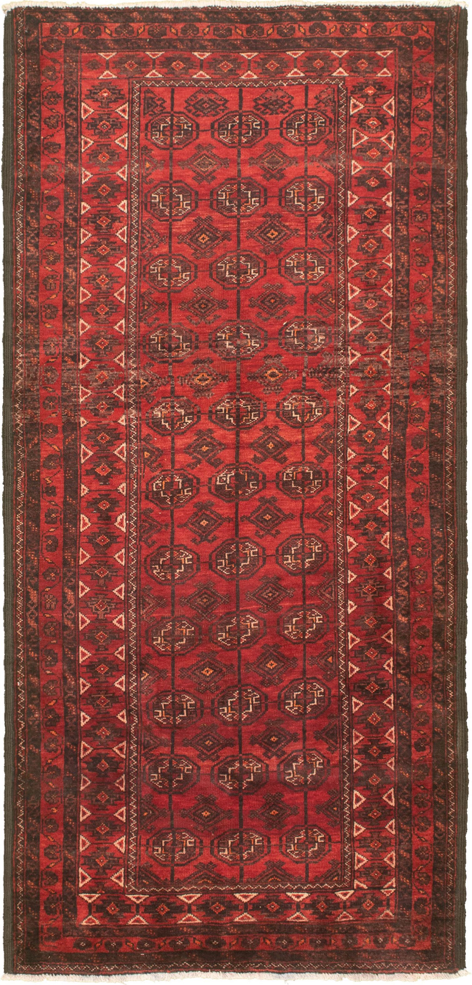 Hand-knotted Shiravan Bokhara Red Wool Rug 4'1" x 9'0" Size: 4'1" x 9'0"  