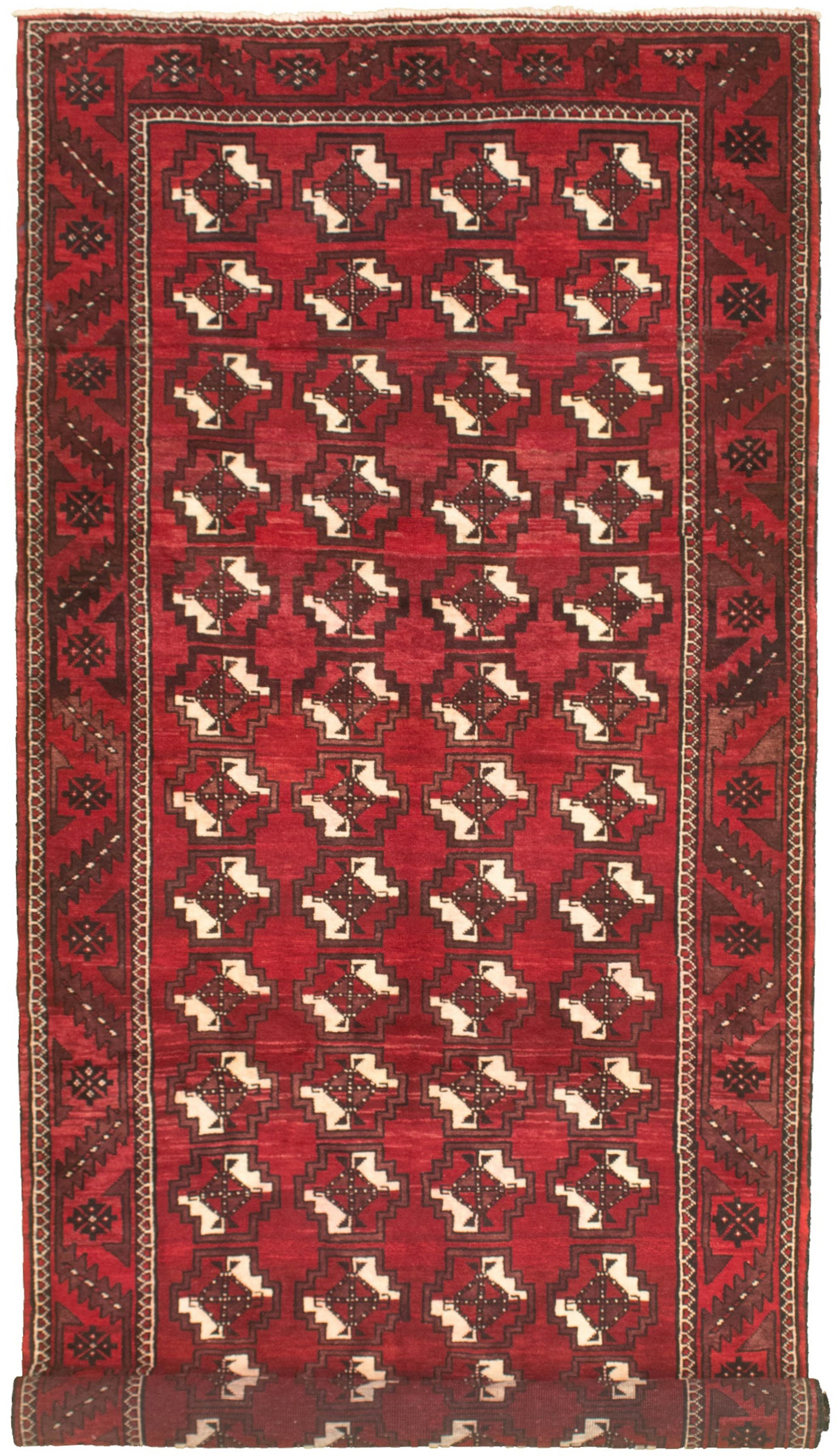 Hand-knotted Shiravan Bokhara Red Wool Rug 4'8" x 12'9" Size: 4'8" x 12'9"  