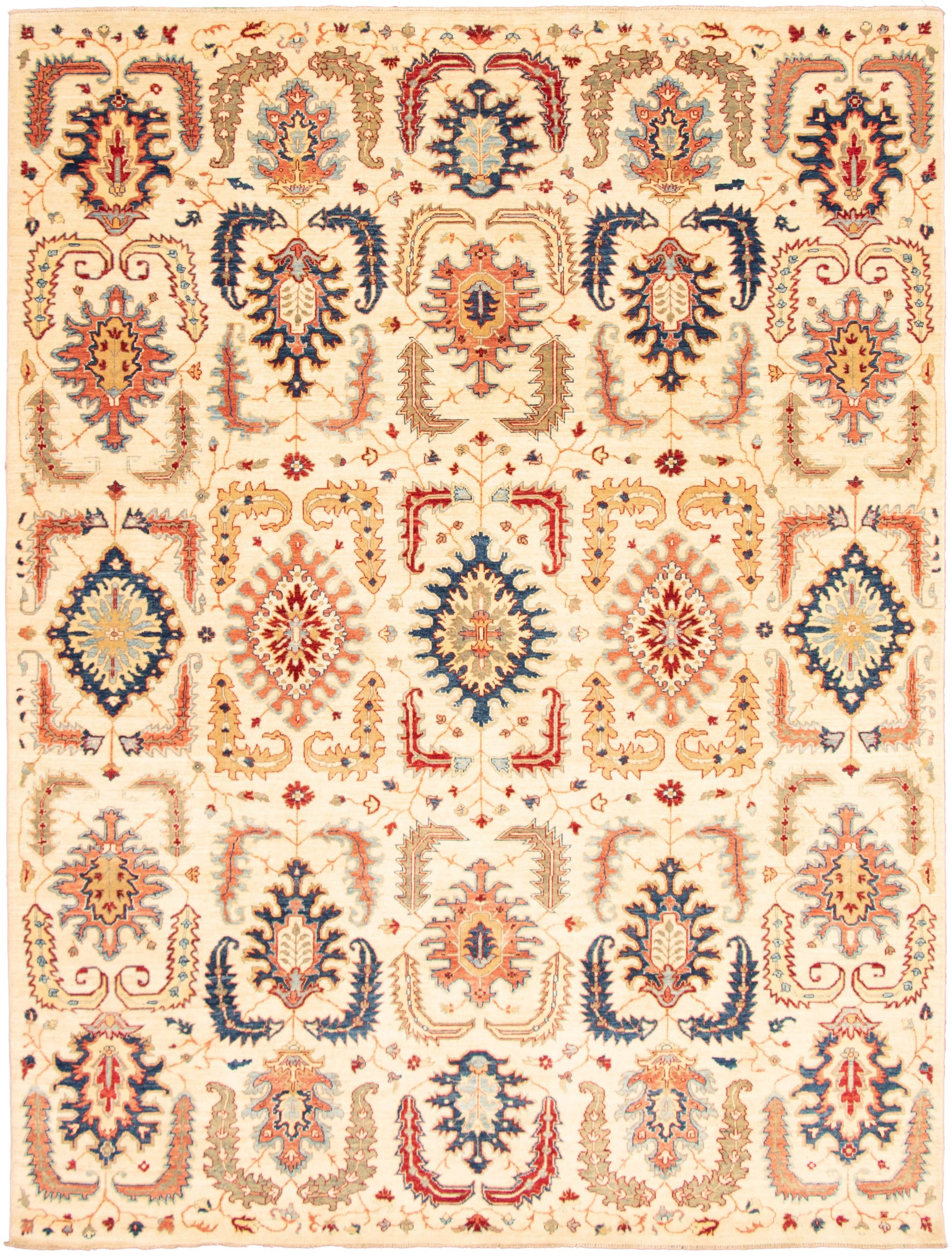 Hand-knotted Aryana Ivory  Rug 9'1" x 12'0" Size: 9'1" x 12'0"  