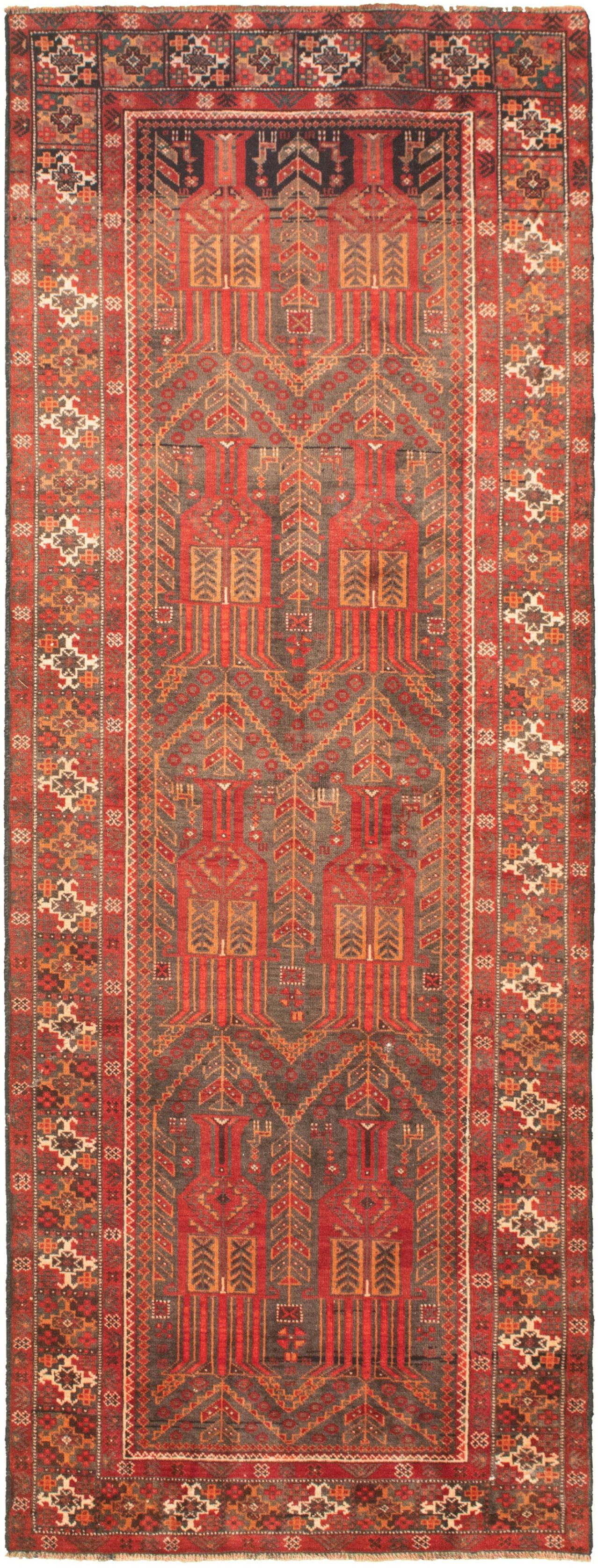 Hand-knotted Authentic Turkish Red Wool Rug 3'5" x 9'7"  Size: 3'5" x 9'7"  