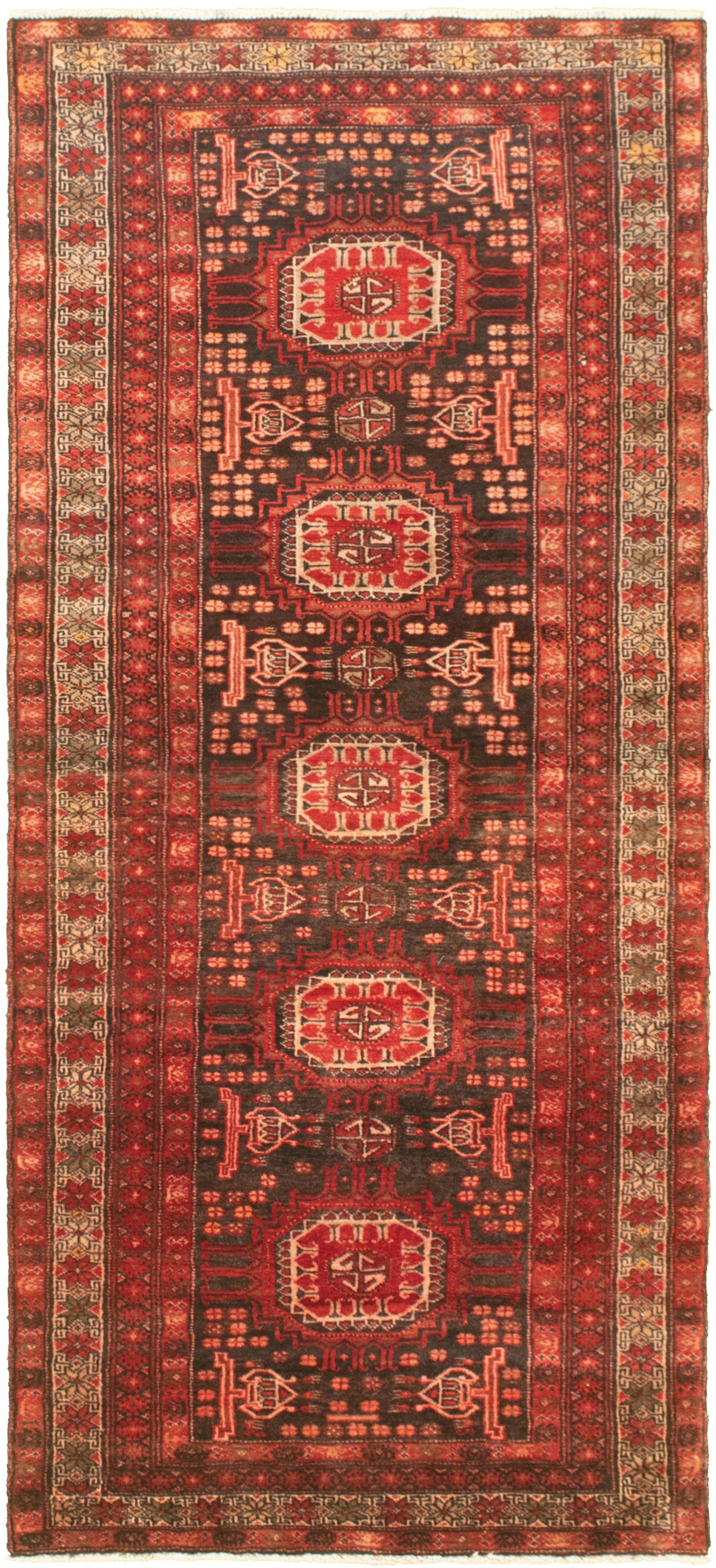 Hand-knotted Authentic Turkish Red Wool Rug 2'11" x 7'3" Size: 2'11" x 7'3"  