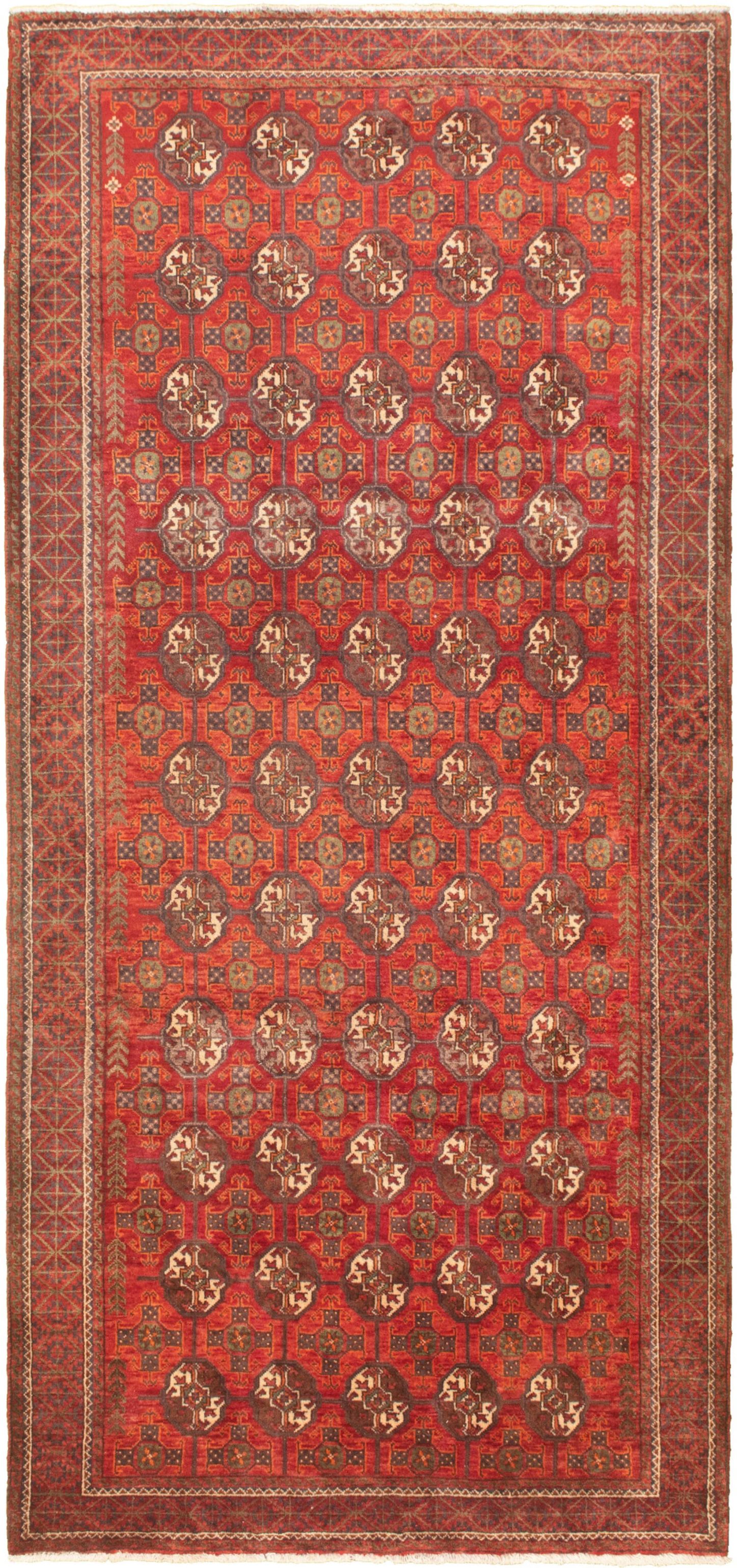Hand-knotted Shiravan Bokhara Red Wool Rug 4'3" x 9'6" Size: 4'3" x 9'6"  