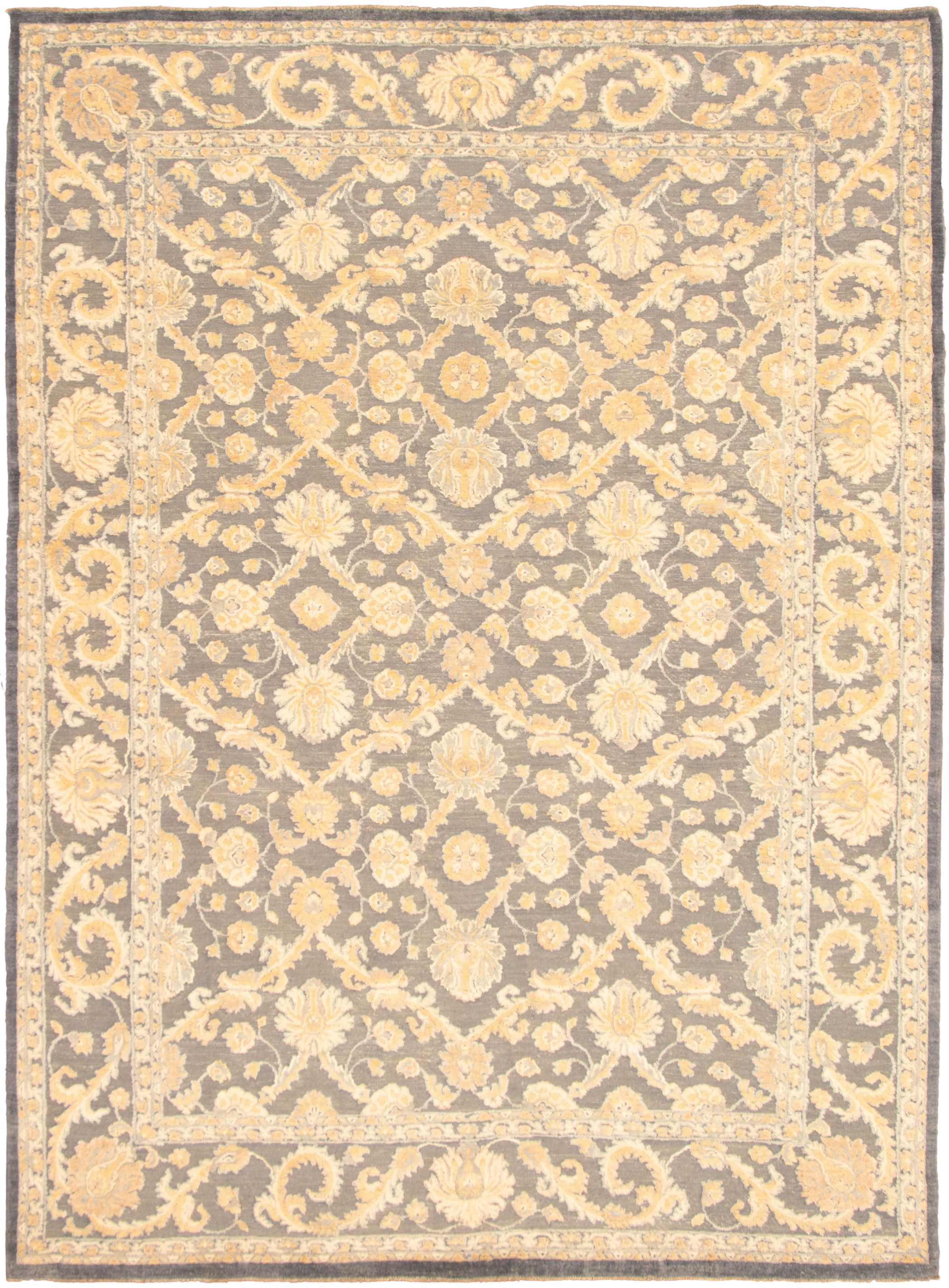 Hand-knotted Peshawar Finest Grey  Rug 9'2" x 12'6" Size: 9'2" x 12'6"  