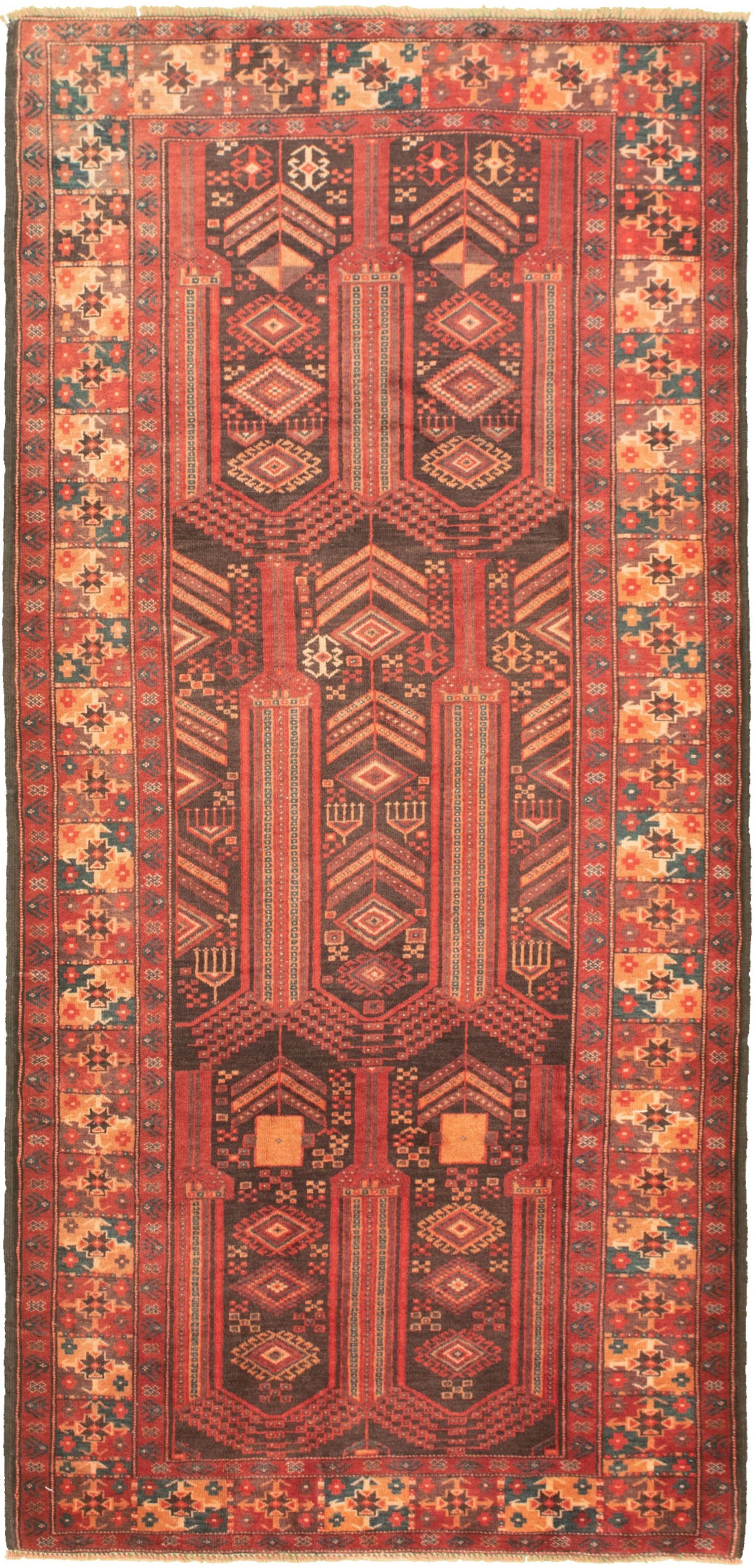 Hand-knotted Authentic Turkish Dark Copper Wool Rug 4'1" x 9'5" Size: 4'1" x 9'5"  
