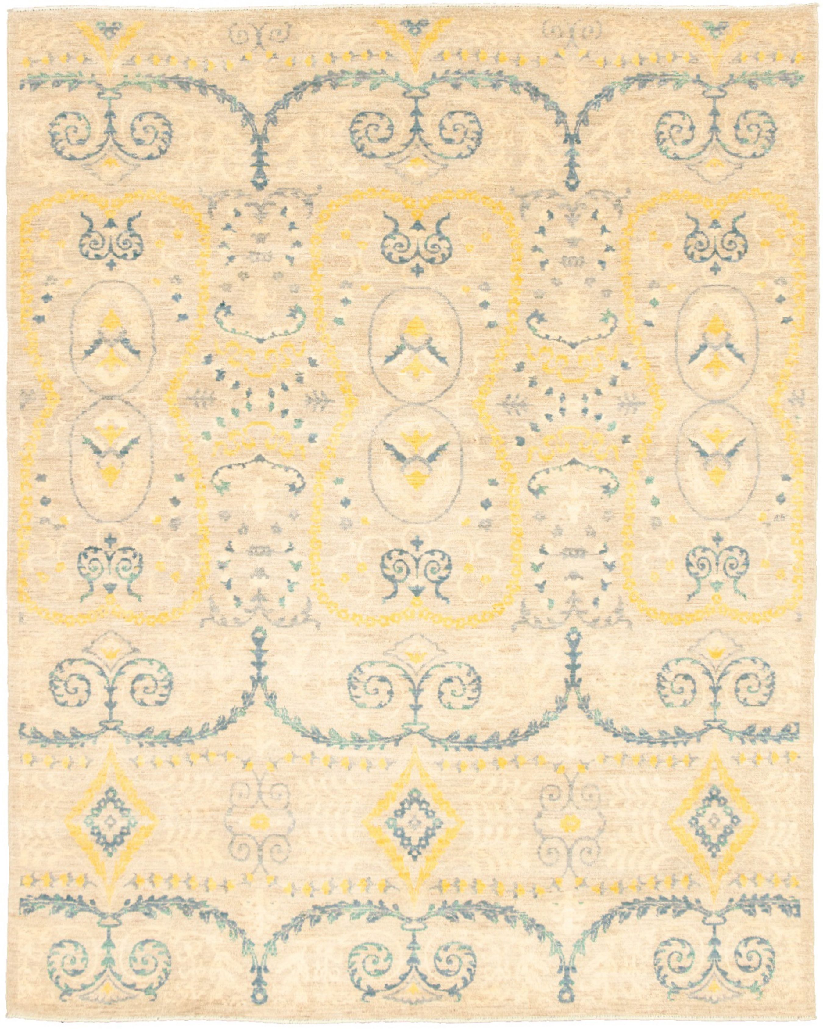 Hand-knotted Signature Collection Grey  Rug 8'0" x 9'11" Size: 8'0" x 9'11"  
