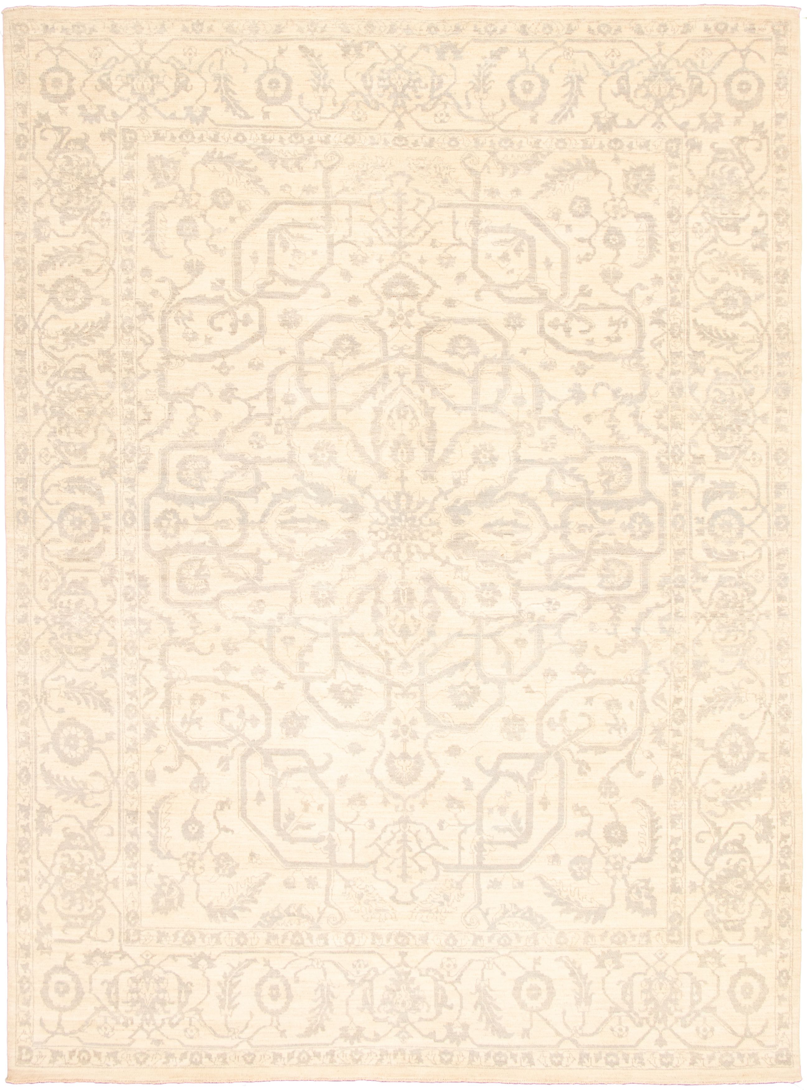 Hand-knotted Signature Collection Ivory  Rug 8'11" x 12'3" Size: 8'11" x 12'3"  