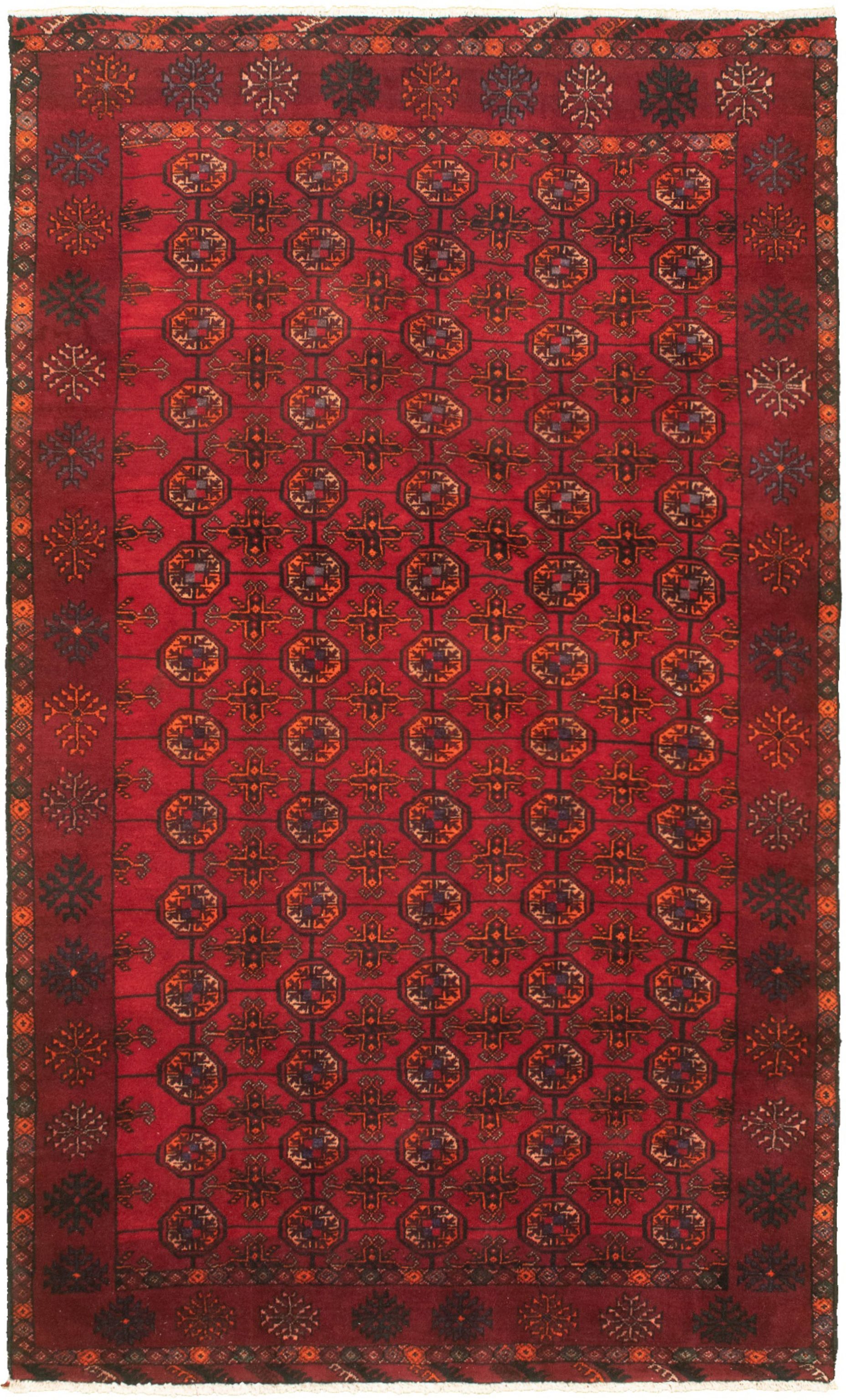 Hand-knotted Shiravan Bokhara Red Wool Rug 5'1" x 8'8" Size: 5'1" x 8'8"  