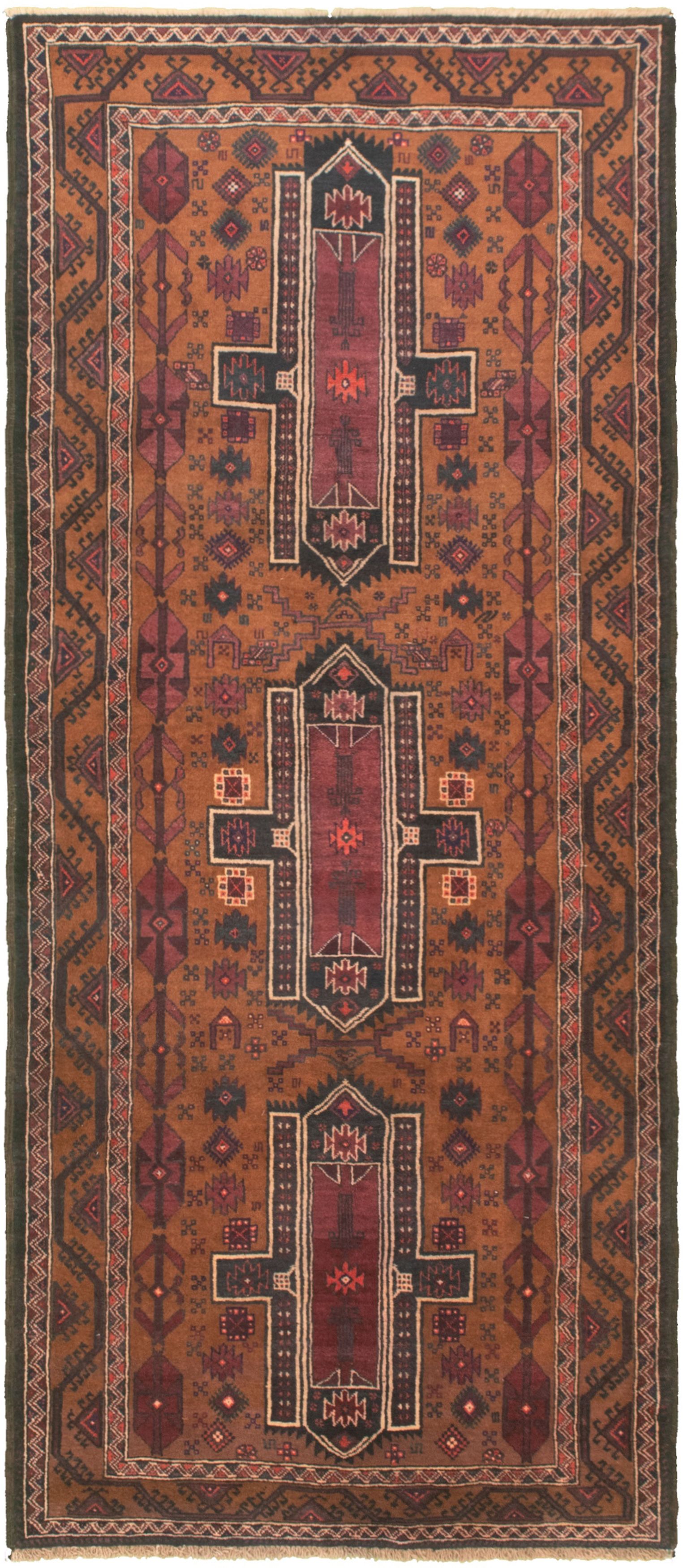 Hand-knotted Authentic Turkish Light Brown Wool Rug 3'8" x 9'0" Size: 3'8" x 9'0"  