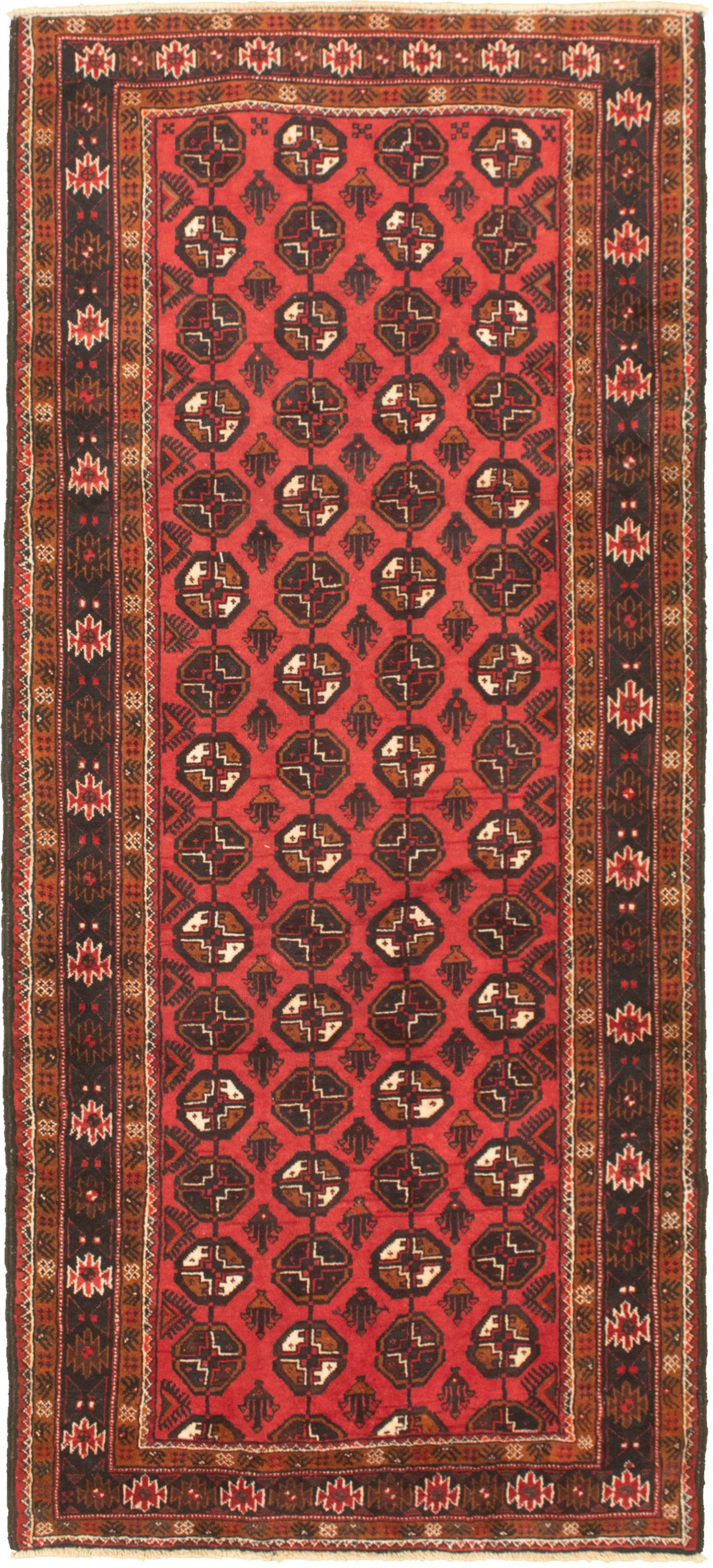 Hand-knotted Shiravan Bokhara Red Wool Rug 4'1" x 9'6" Size: 4'1" x 9'6"  