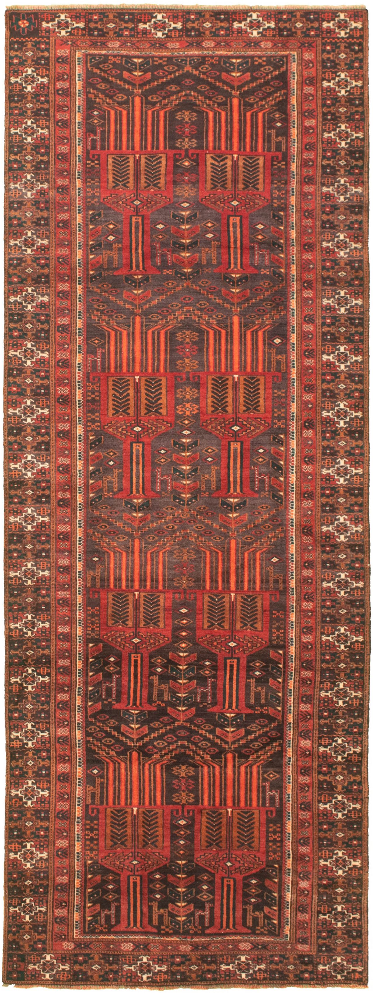 Hand-knotted Authentic Turkish Dark Copper Wool Rug 3'5" x 9'4" Size: 3'5" x 9'4"  