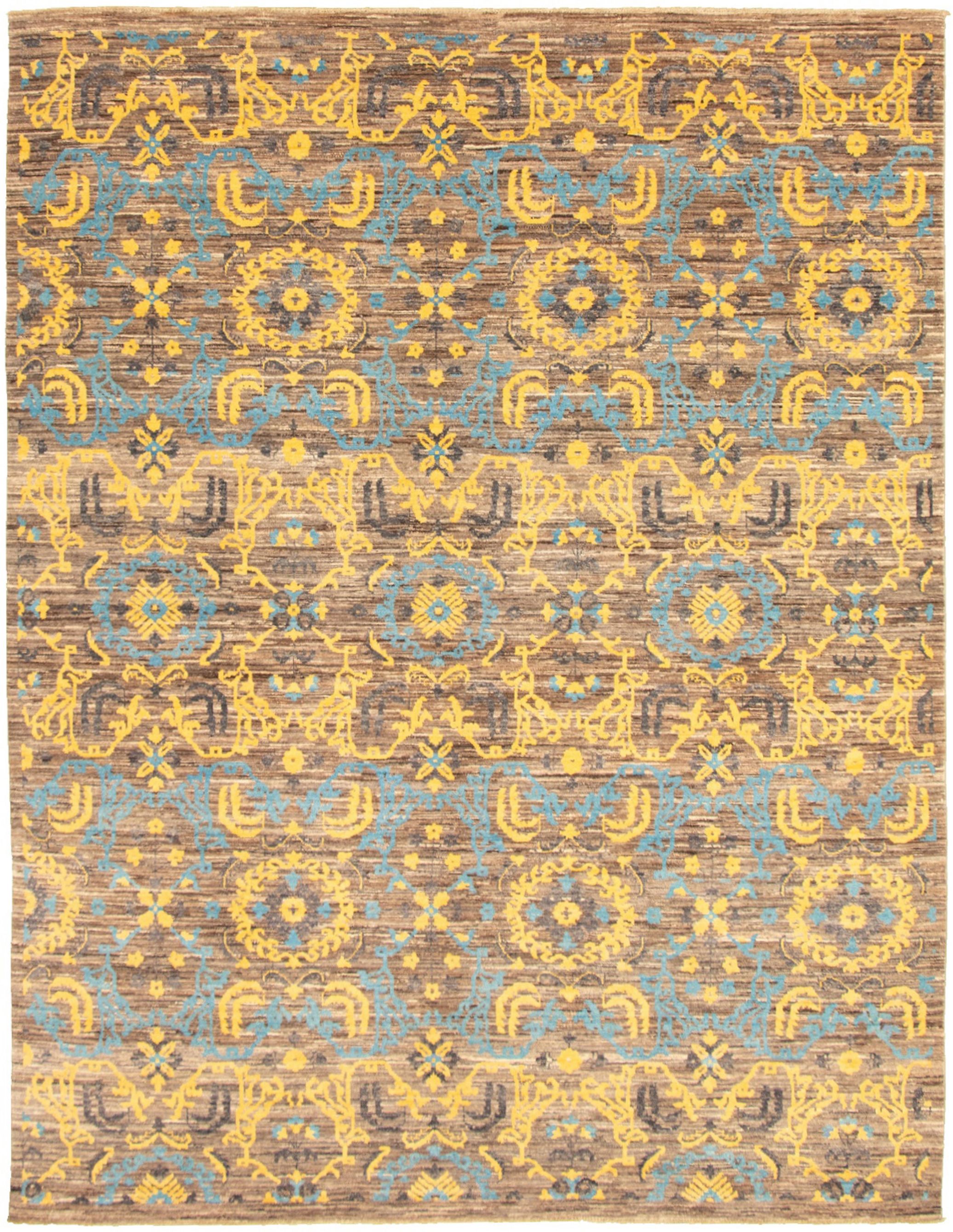 Hand-knotted Signature Collection Brown  Rug 8'0" x 10'4" Size: 8'0" x 10'4"  