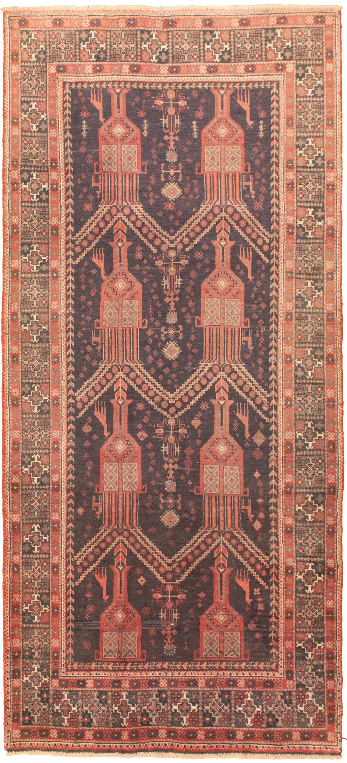 Hand-knotted Authentic Turkish Dark Copper Wool Rug 3'8" x 9'1" Size: 3'8" x 9'1"  