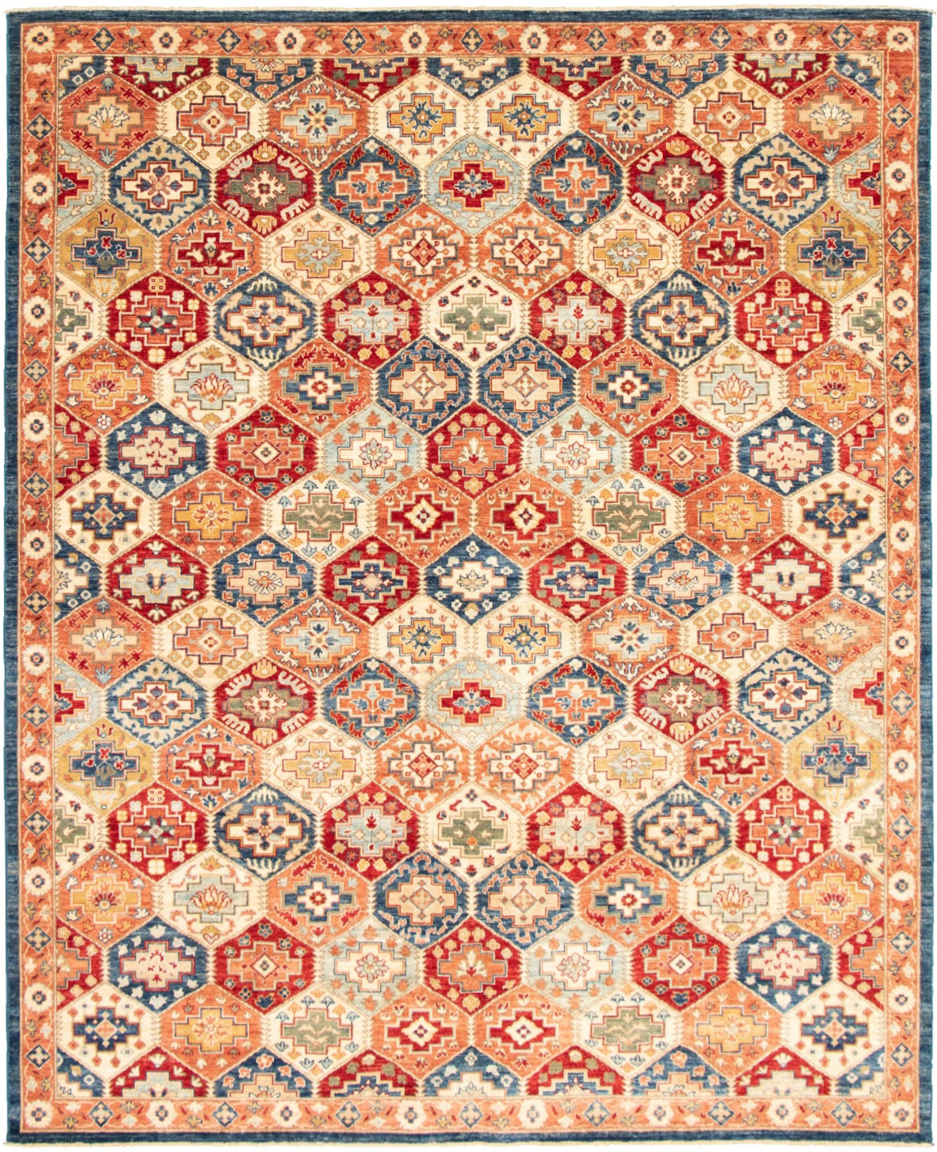 Hand-knotted Finest Peshawar Ziegler Copper, Red  Rug 8'2" x 10'0" Size: 8'2" x 10'0"  