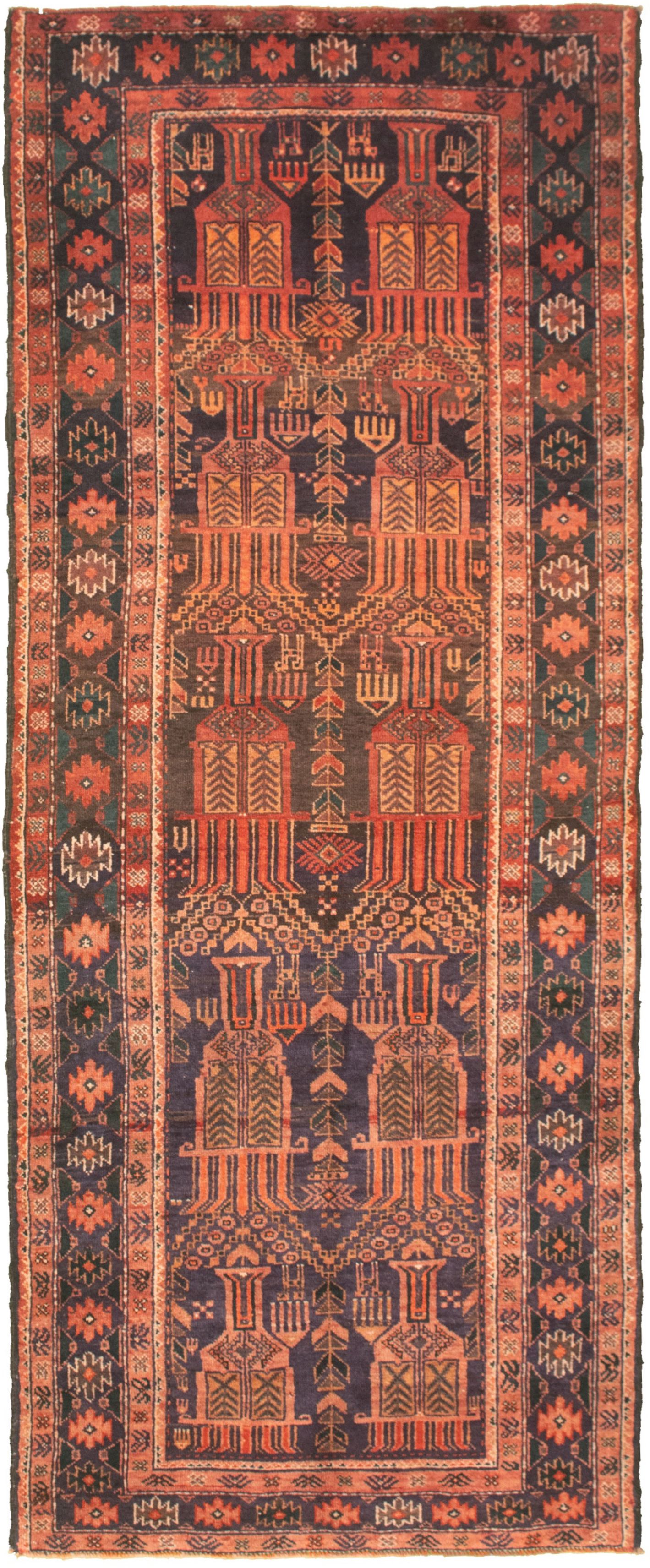 Hand-knotted Authentic Turkish Copper Wool Rug 3'7" x 9'3" Size: 3'7" x 9'3"  