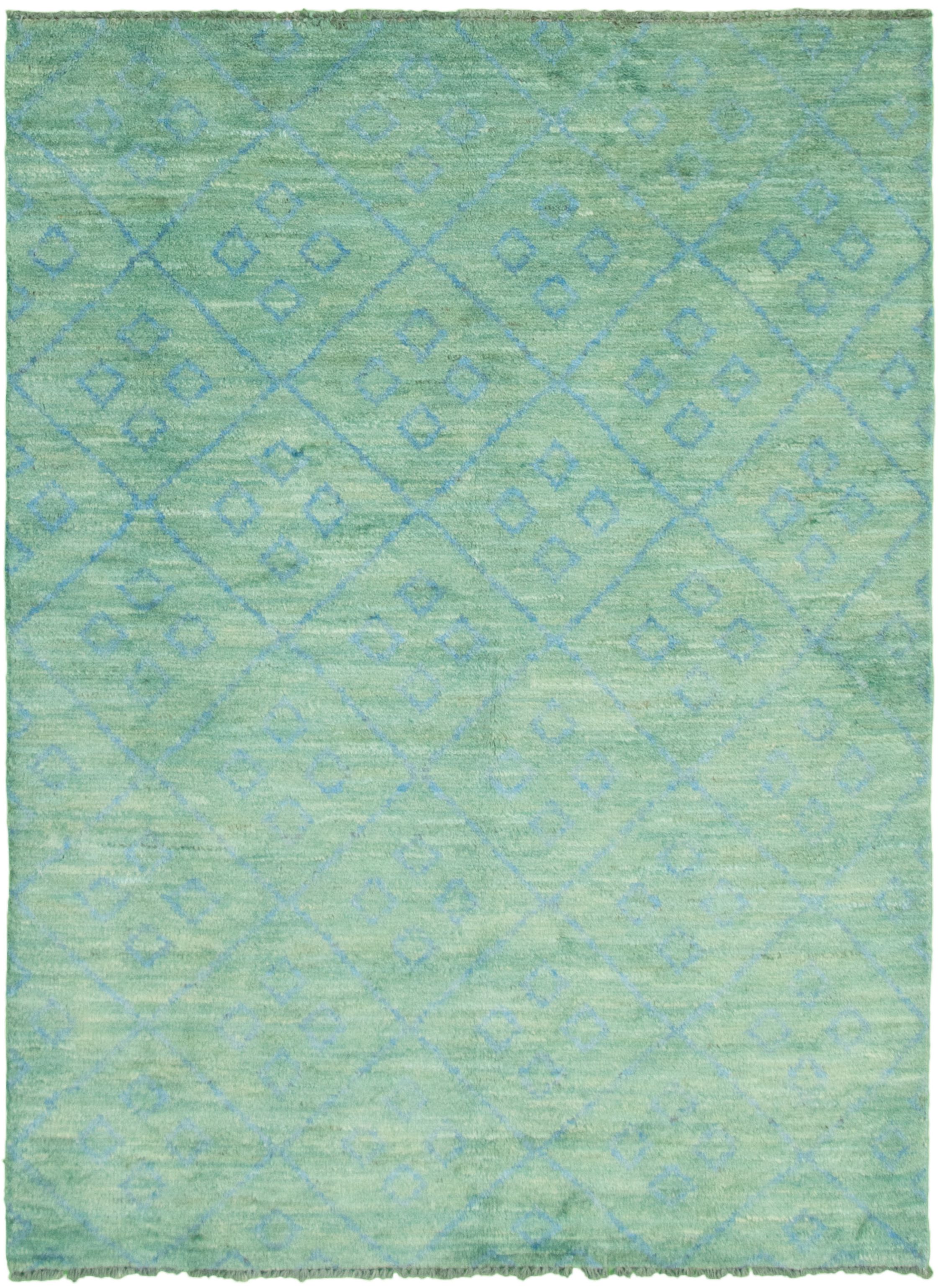 Hand-knotted Marrakech Teal  Rug 5'1" x 7'1" Size: 5'1" x 7'1"  