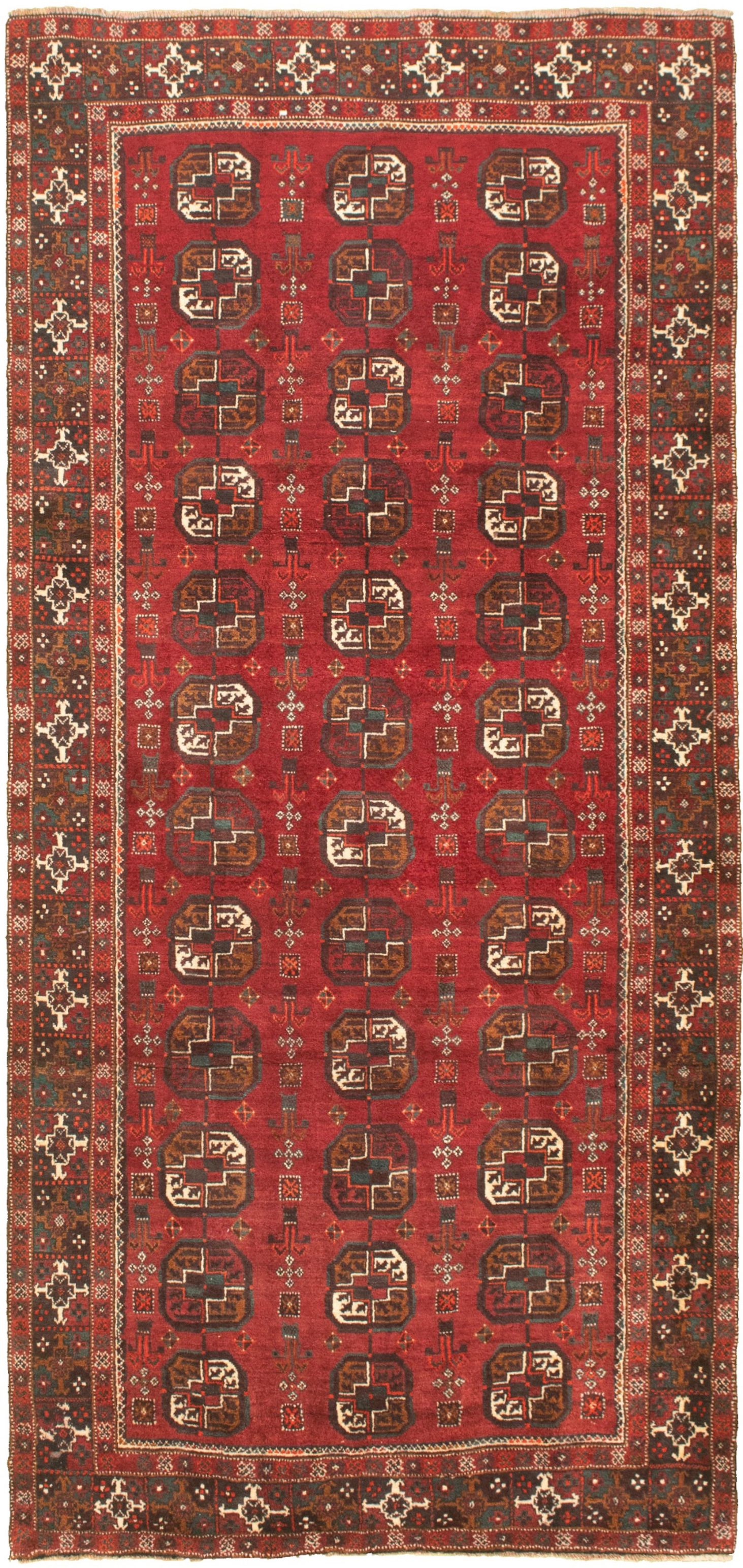 Hand-knotted Shiravan Bokhara Red Wool Rug 4'3" x 9'0"  Size: 4'3" x 9'0"  